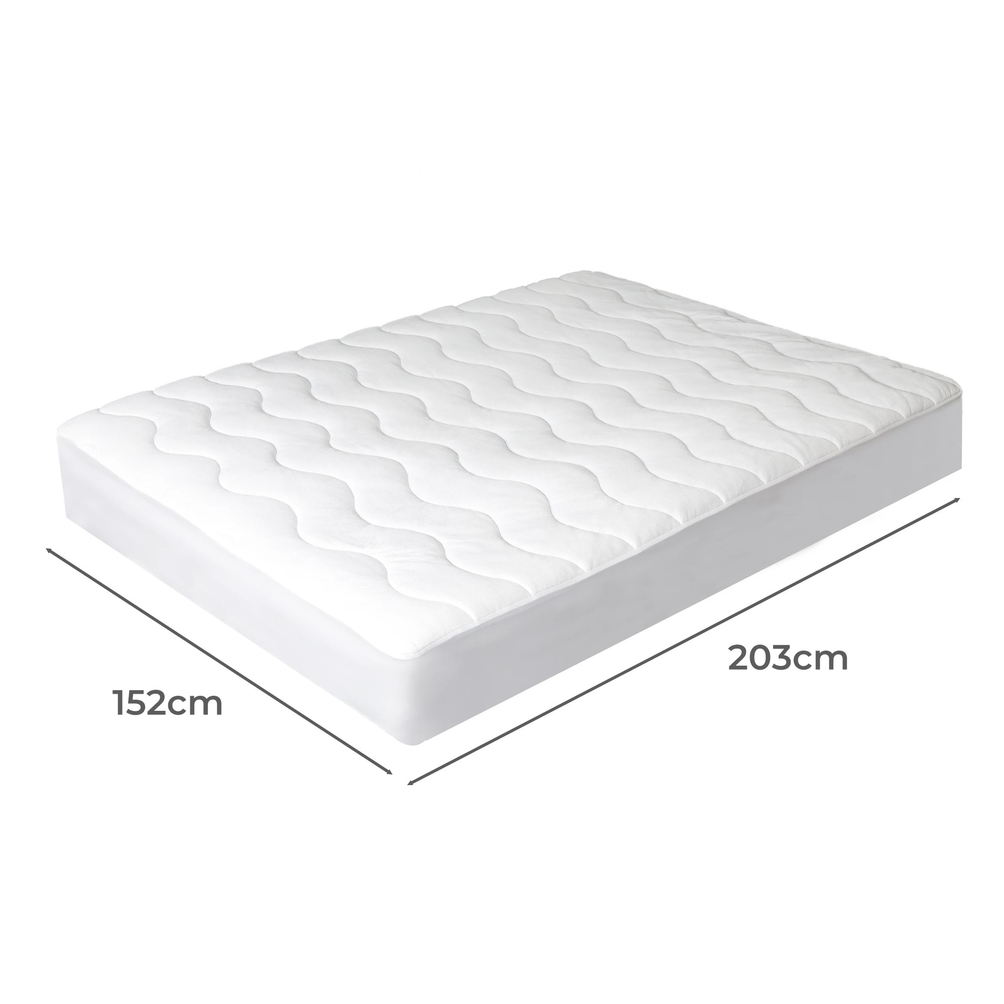3 Dreamz Cool Mattress Topper Protector Summer Bed Pillowtop Pad Queen Cover, 3 of 7