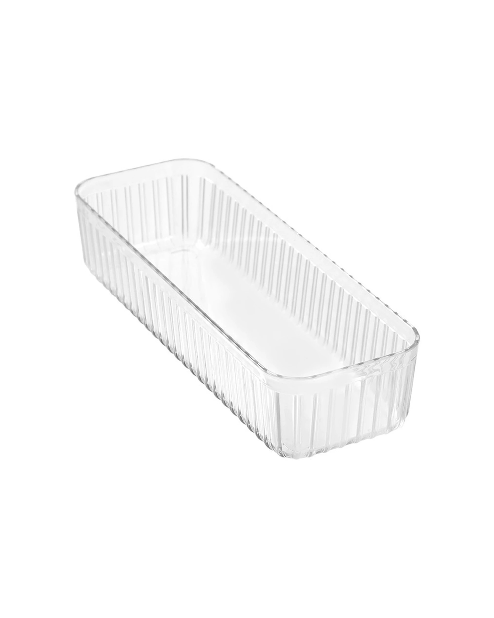 4 Boxsweden 12pc Crystal Ribbed Tray Modular Design Storage Container 31x11x6.5cm - Clear, 4 of 5