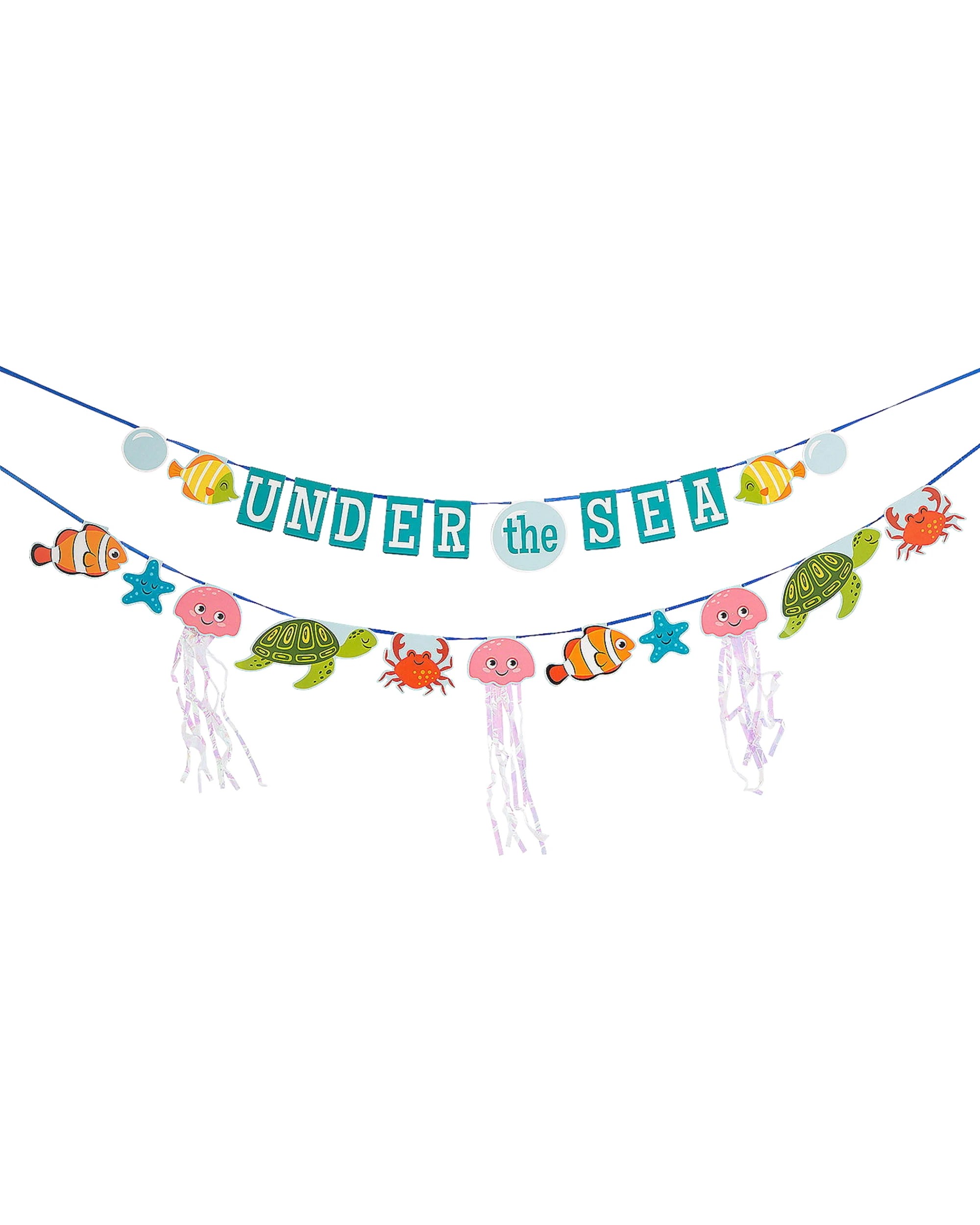 1 Partyrama Under the Sea Friends Garland Banner Kit, 1 of 1