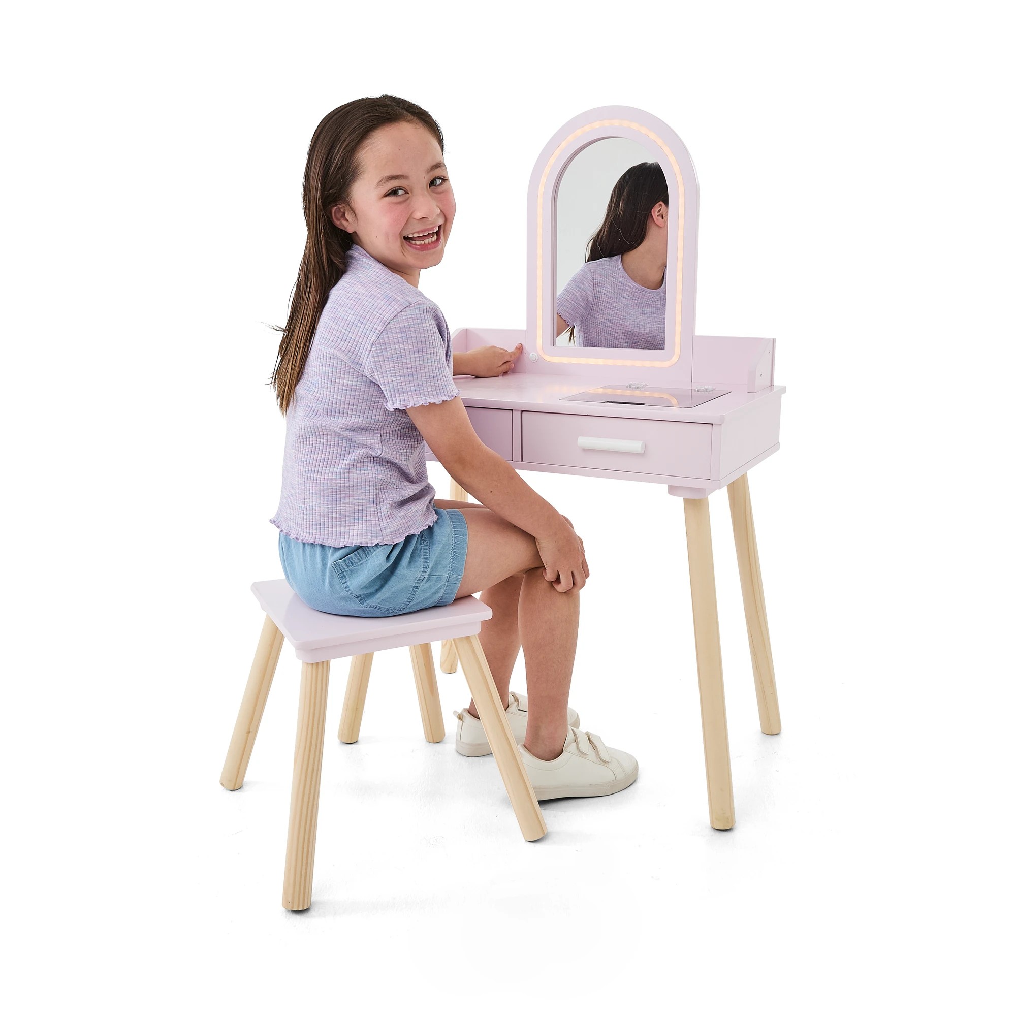 3 Wooden Deluxe Light Up Vanity, 3 of 10