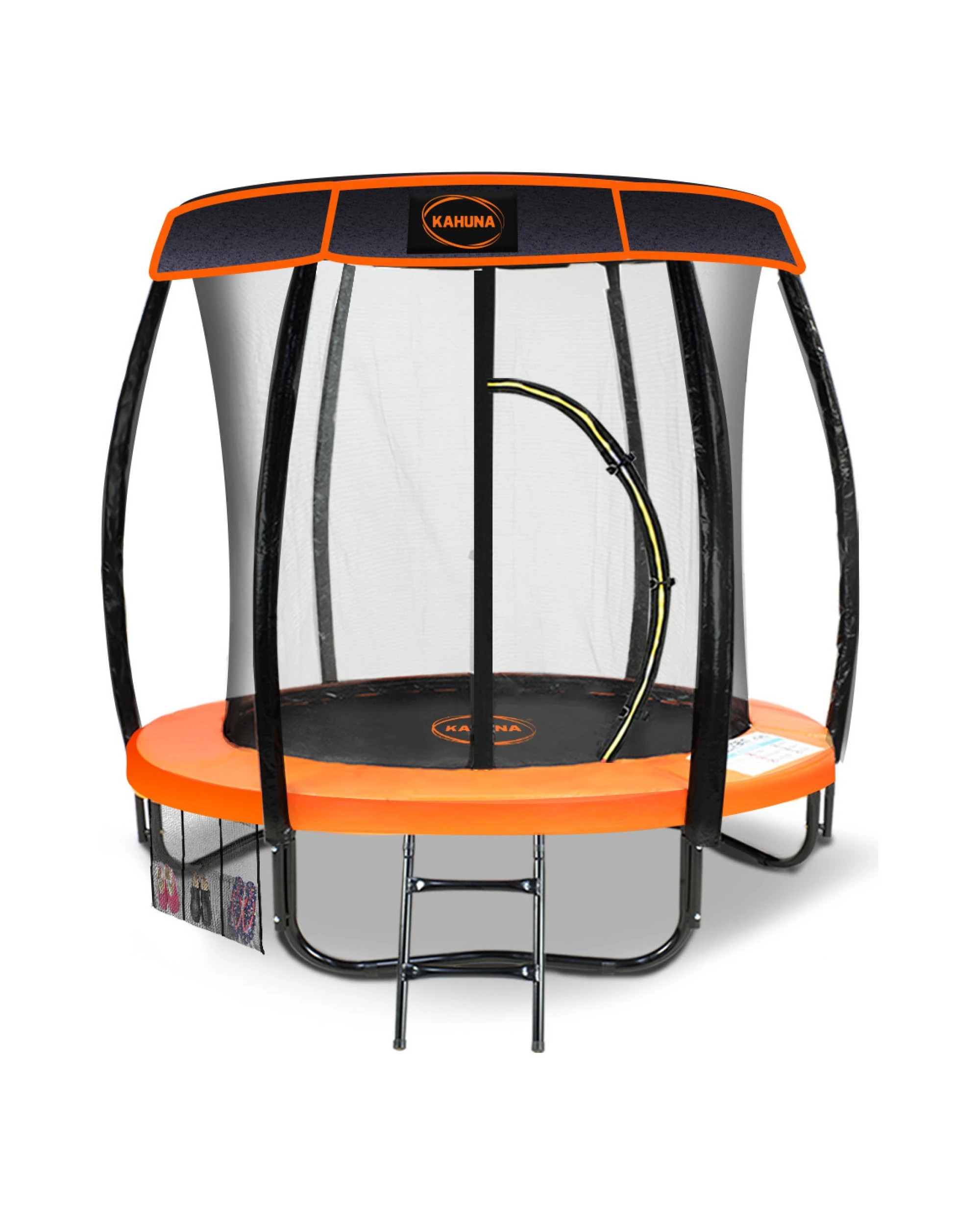 1 Kahuna Trampoline 8 ft with Roof - Orange, 1 of 6