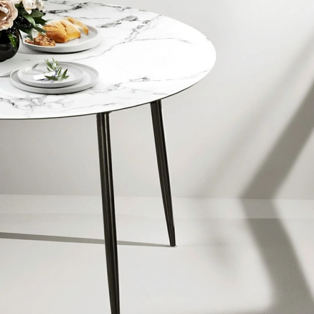 5 1 Artiss Dining Table and 4 Chairs Set Marble - Multi, 5 of 6