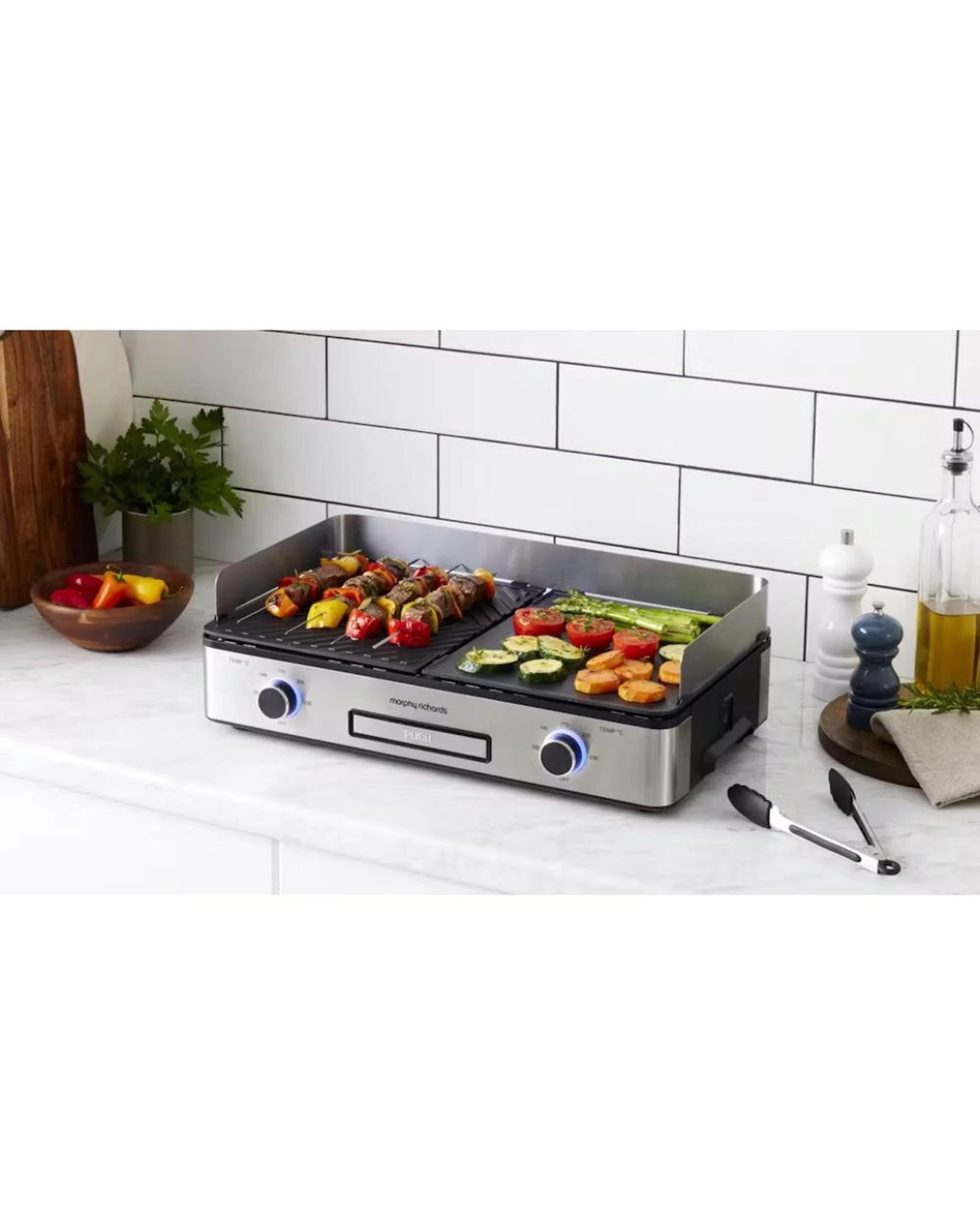 7 Morphy Richards Benchtop Electric Bbq Grill Kitchen Cooker Stainless Steel
 - Silver, 7 of 7