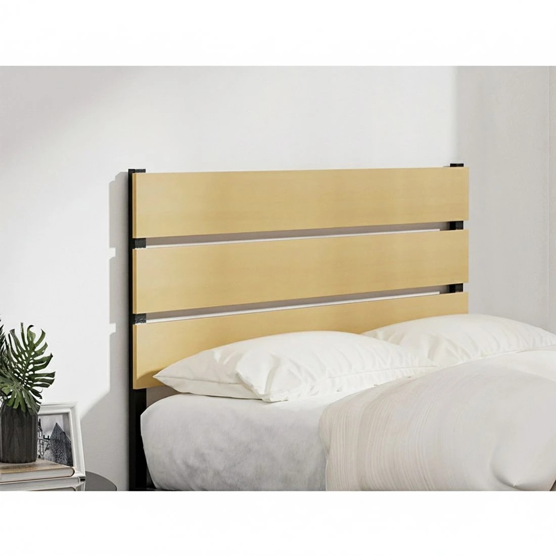 4 Artiss Bed Frame Queen Size Metal Frame PAULA - Black, 4 of 7