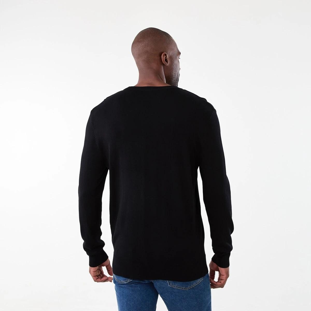 3 Core Crew Neck Knit Jumper Black, 3 of 5