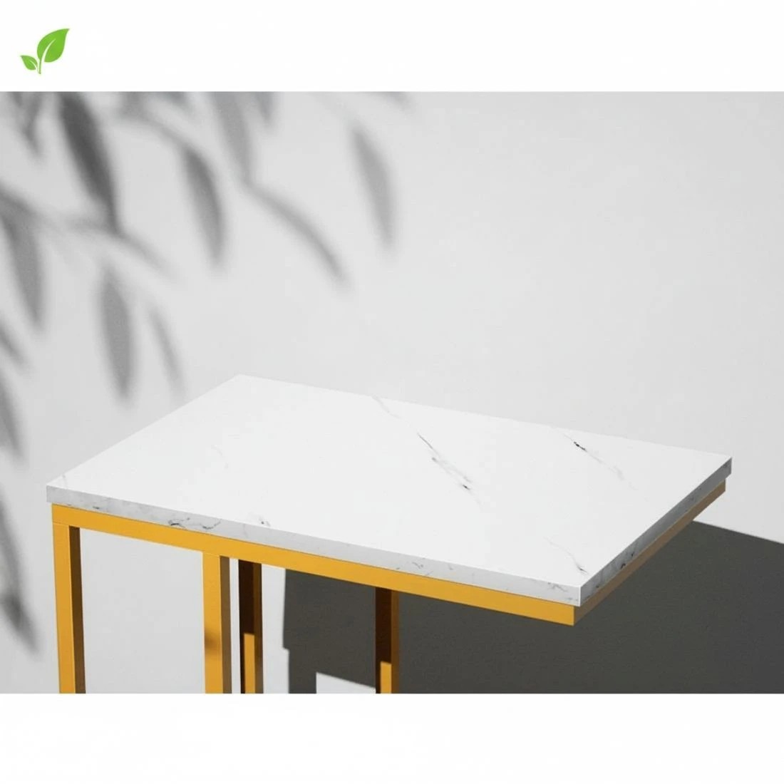 6 Artiss Coffee Table Side Table Marble Effect - White, 6 of 7