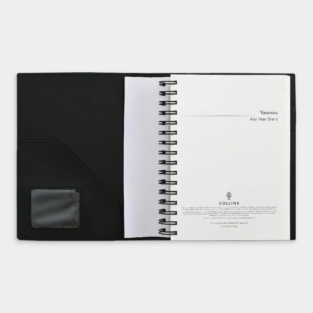 3 Collins Debden Vanessa A5 Day-to-Page Undated Diary Black, 3 of 8