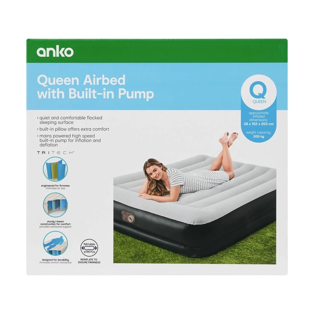 10 Air Bed with Built-In Pump - Queen, 10 of 10