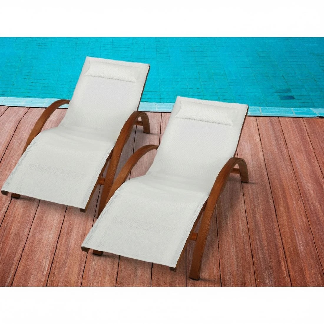 5 Gardeon Sun Lounge Outdoor Furniture Timber Armchair Wooden - Natural, 5 of 5