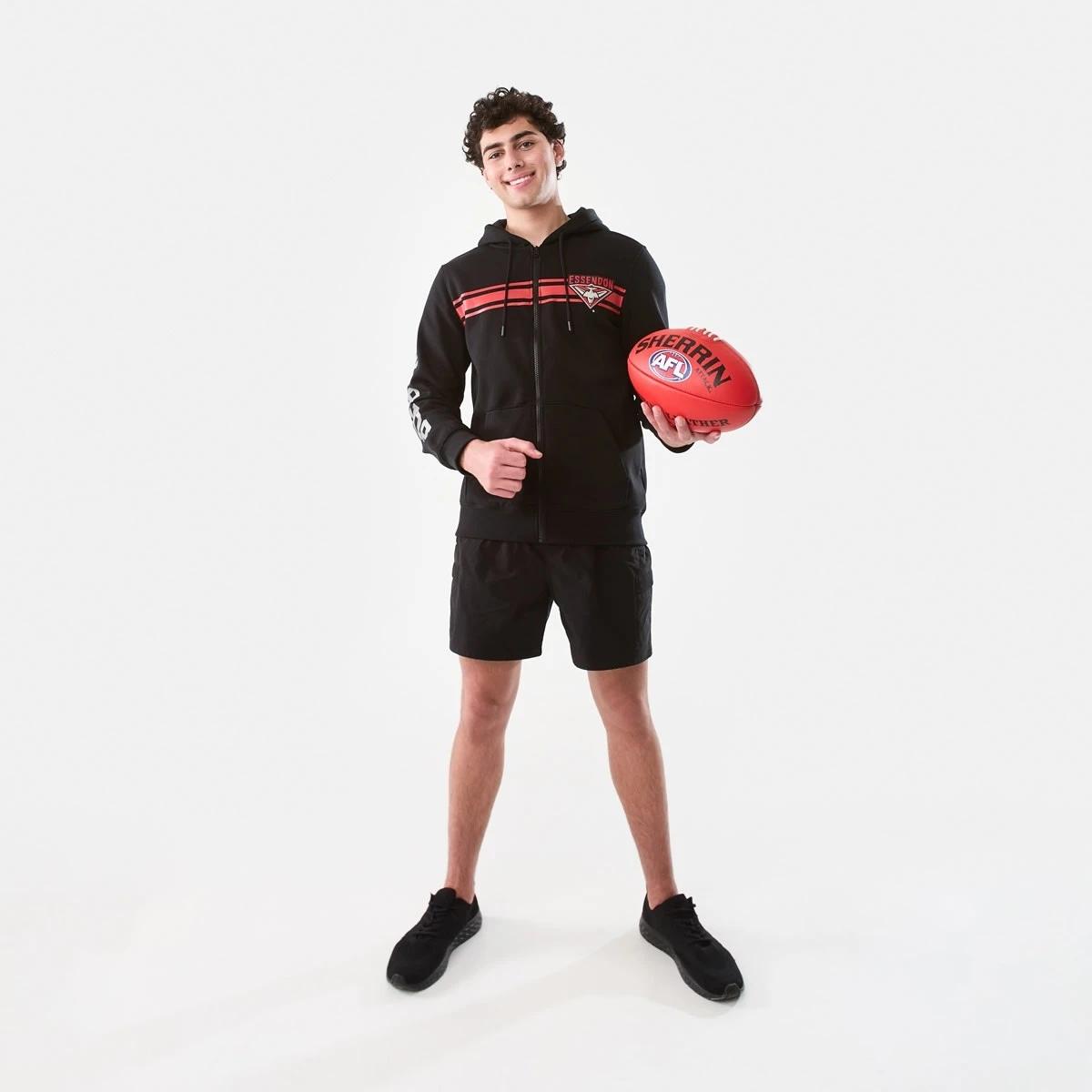 1 Official AFL Adult Zip Through Hoodie Essendon, 1 of 9
