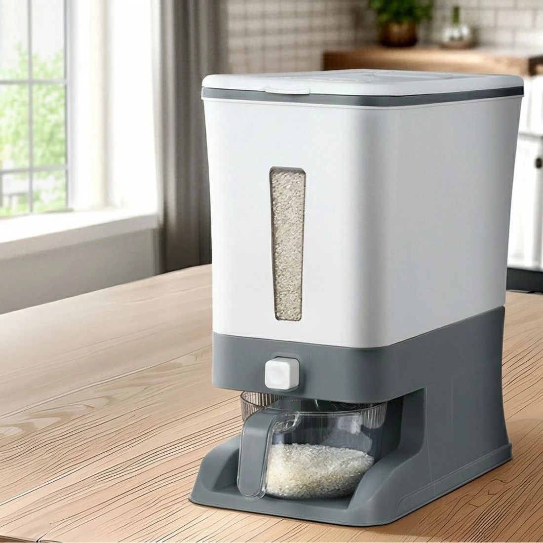 6 5-Star Chef Cereal Dispenser Rice Container 12KG - Grey, 6 of 6