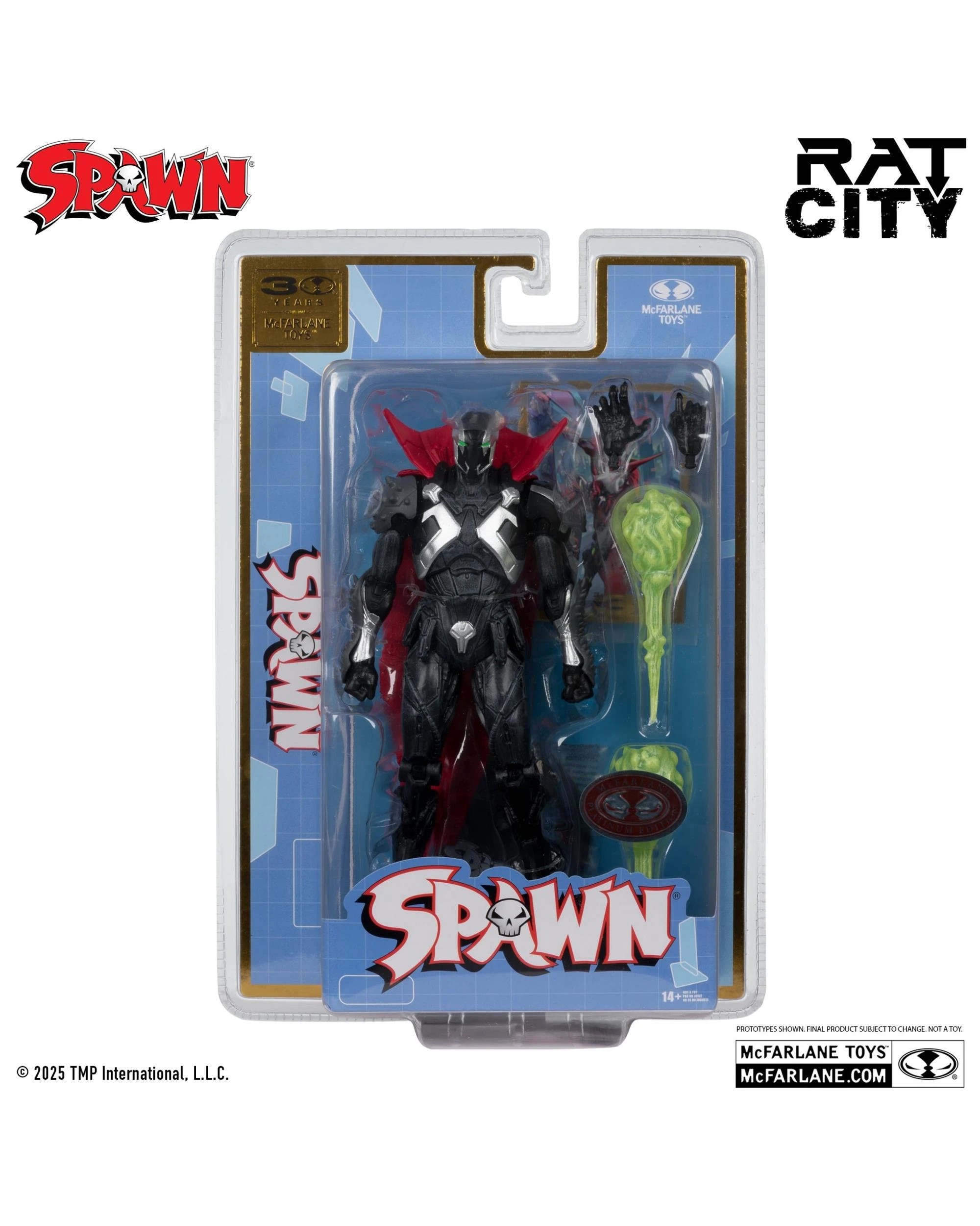 9 McFarlane 30th Anniversary Spawn The Deviant Rat City Red Platinum Edition 7 inch Action Figure, 9 of 10