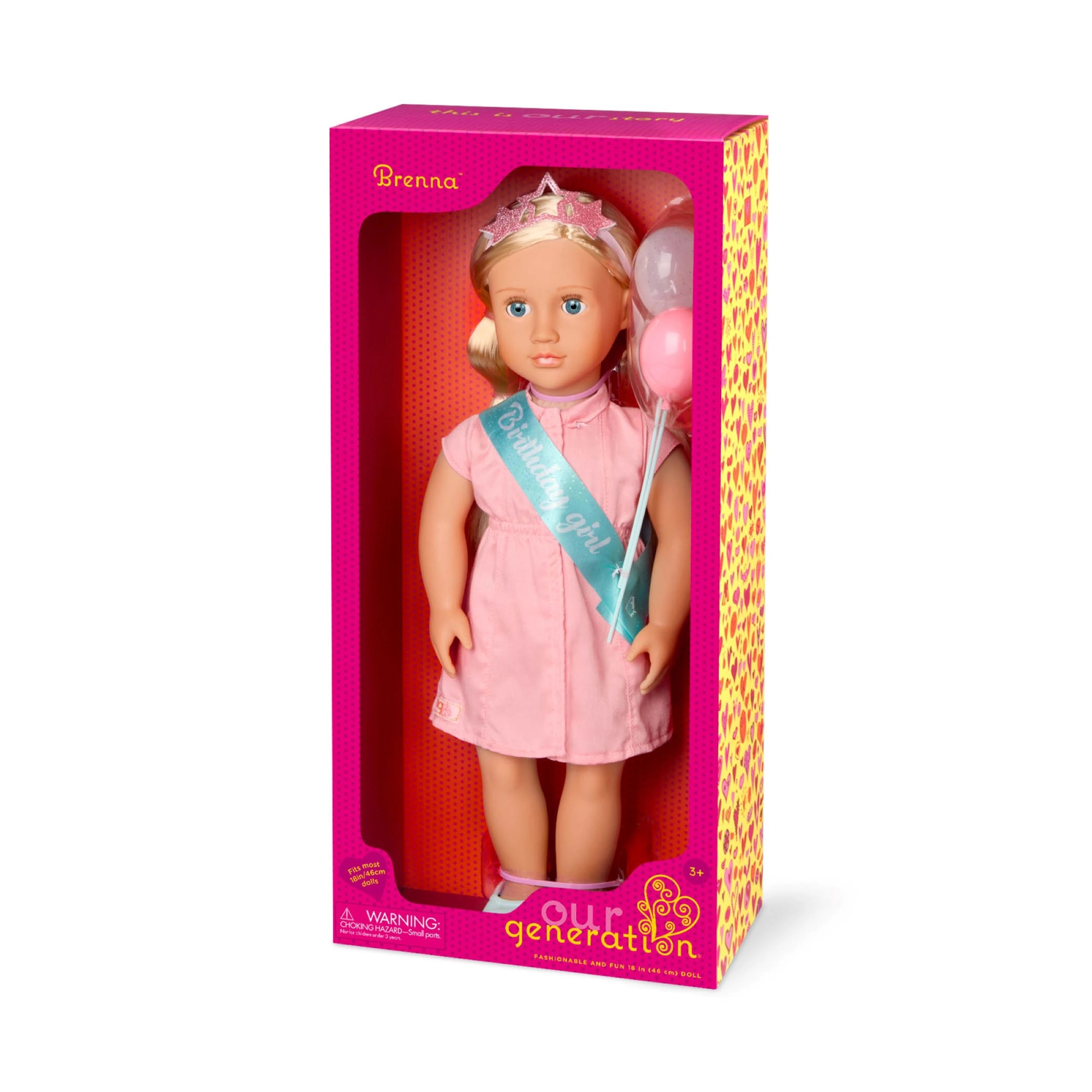 2 Our Generation 18in Birthday Party Doll Brenna - Multi, 2 of 6