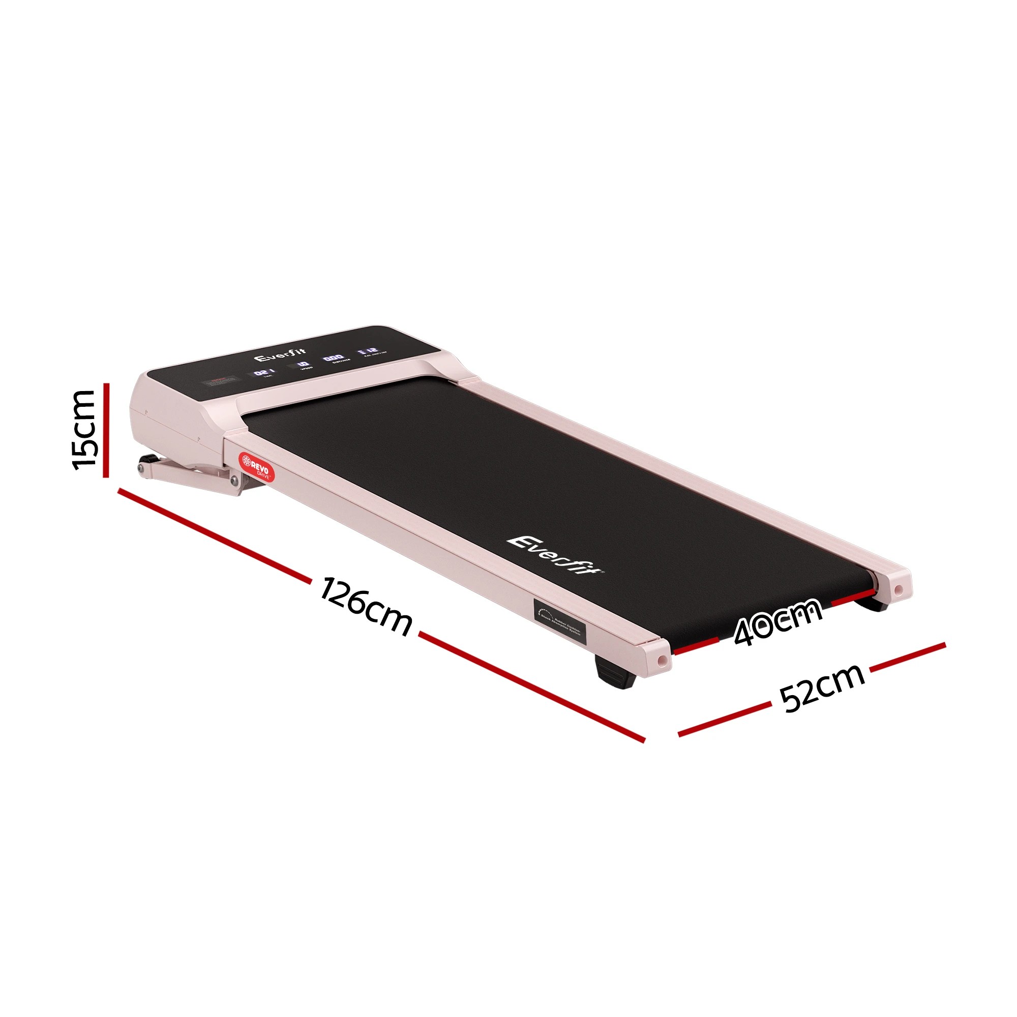 4 Everfit 3 in 1 Walking Pad Treadmill 20% Auto Incline Under Desk Treadmills for Home Gym With 40cm Wide Belt - Pink, 4 of 4