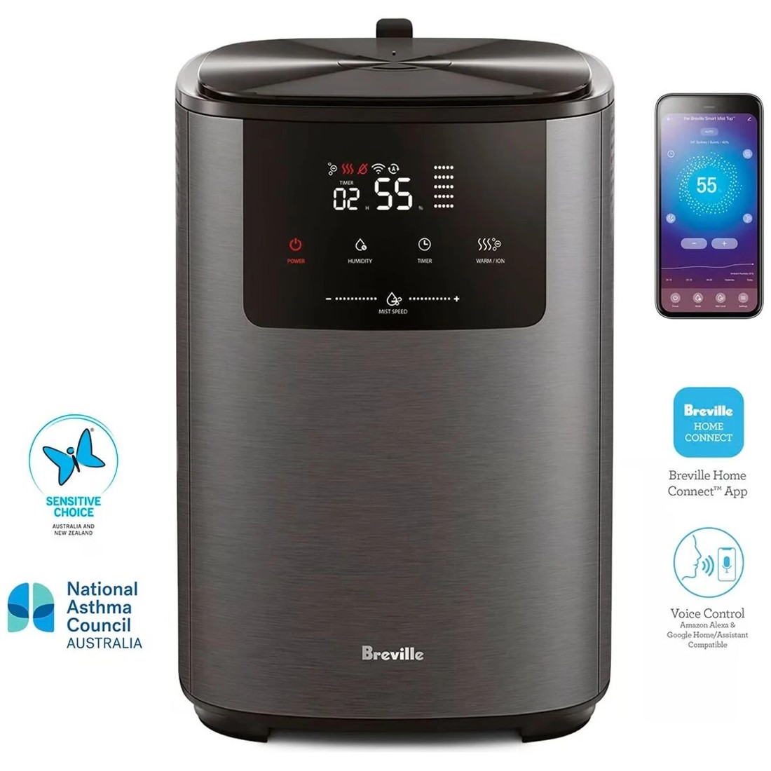 2 Breville The Smart Mist Top Connect Humidifier, 2 of 5