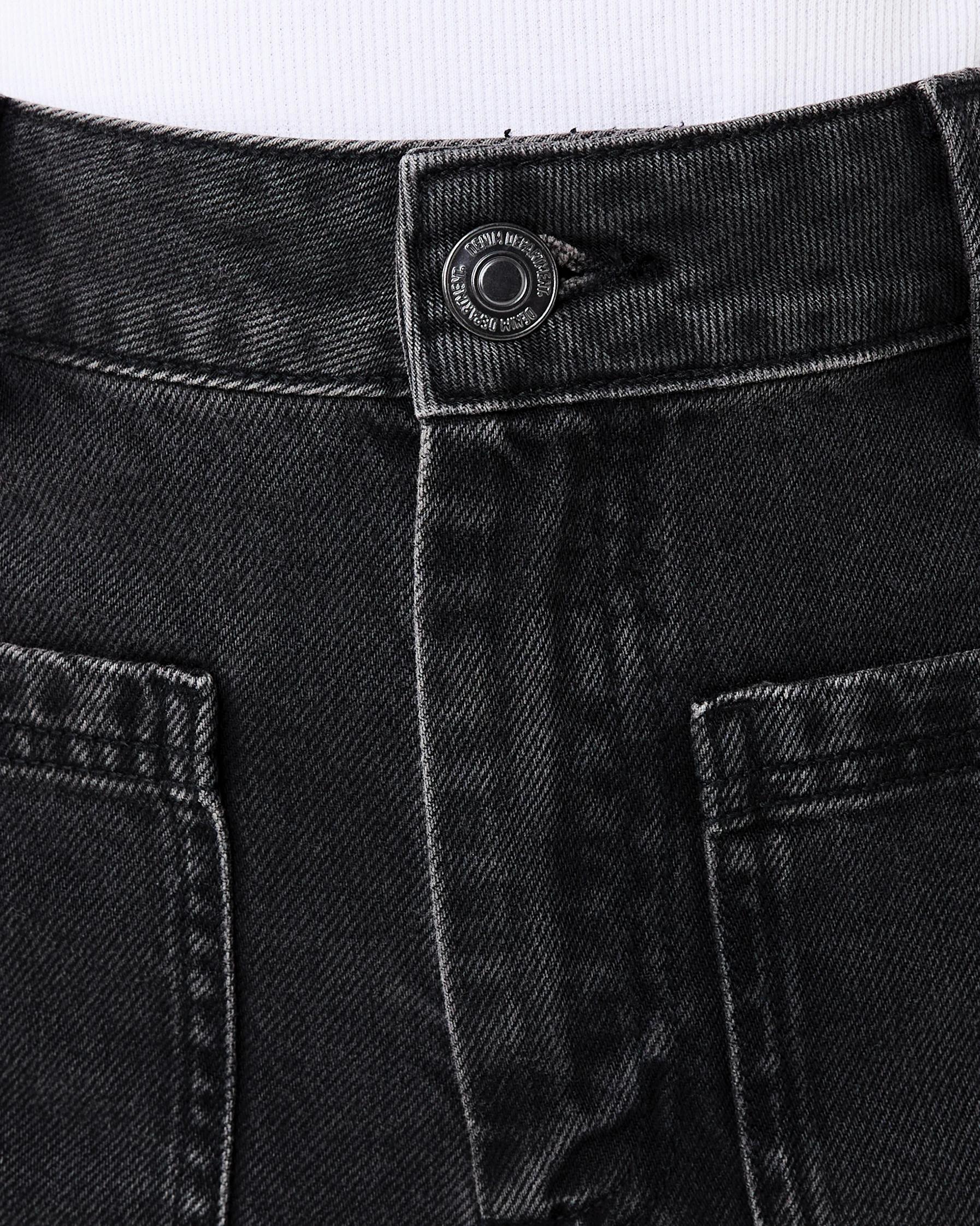 4 Cropped Wide Leg Jeans Black Wash, 4 of 8