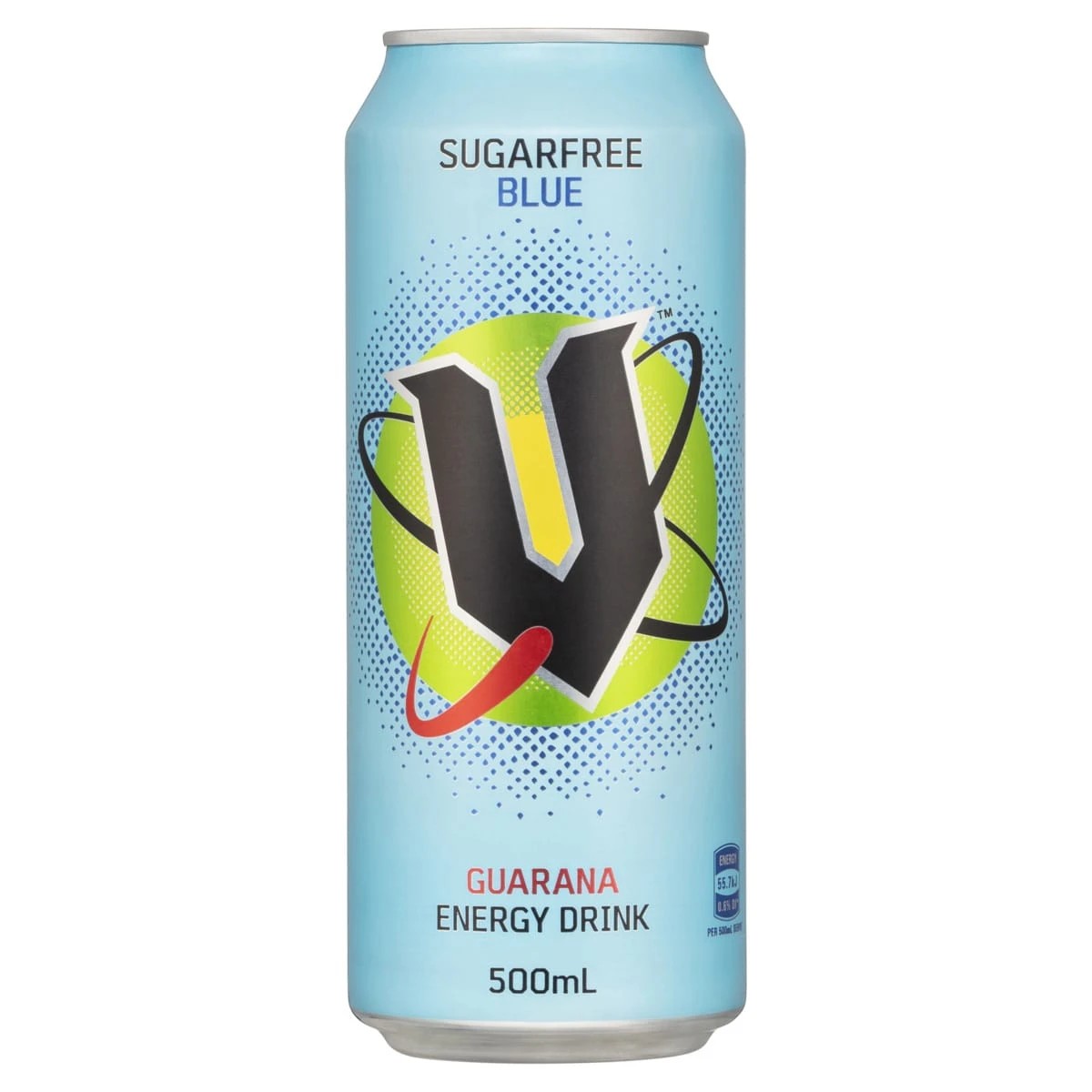 1 V Blue Sugarfree Guarana Energy Drink 500ml, 1 of 5