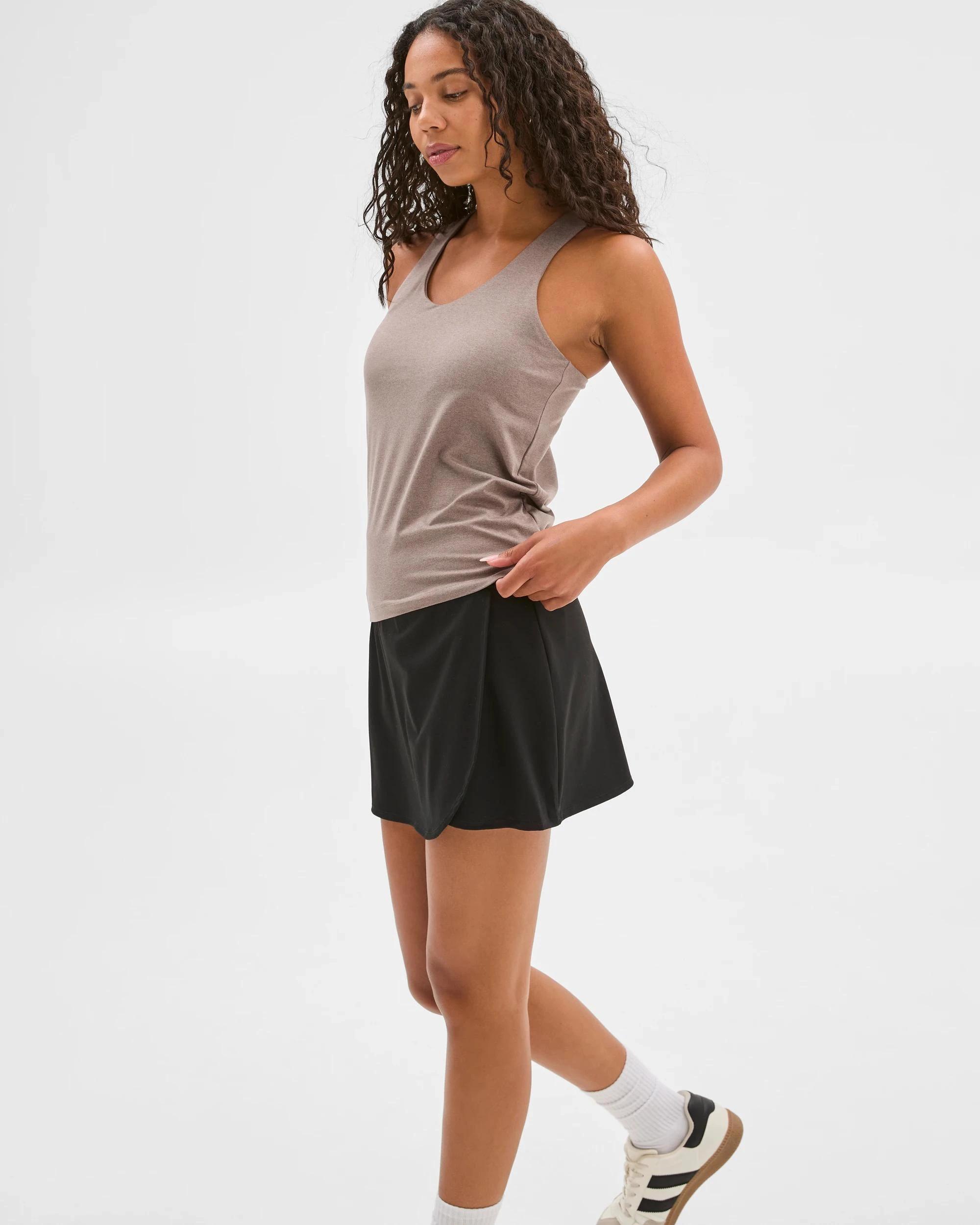 6 Target Active Studio Luxe Marle Racer Tank Top MUSHROOM, 6 of 6