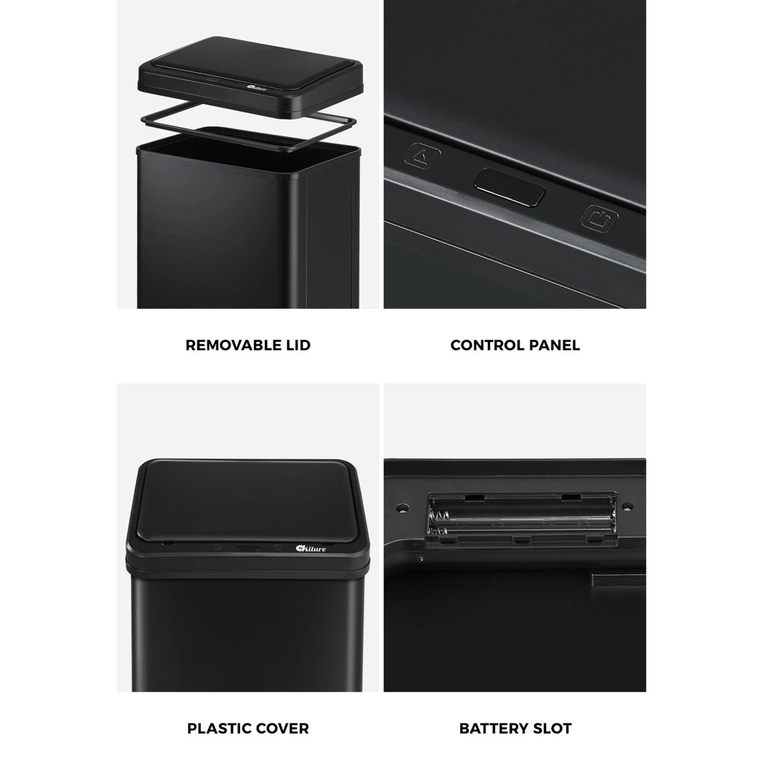 5 Oikiture 40l Motion Sensor Rubbish Bin
 - Black, 5 of 10