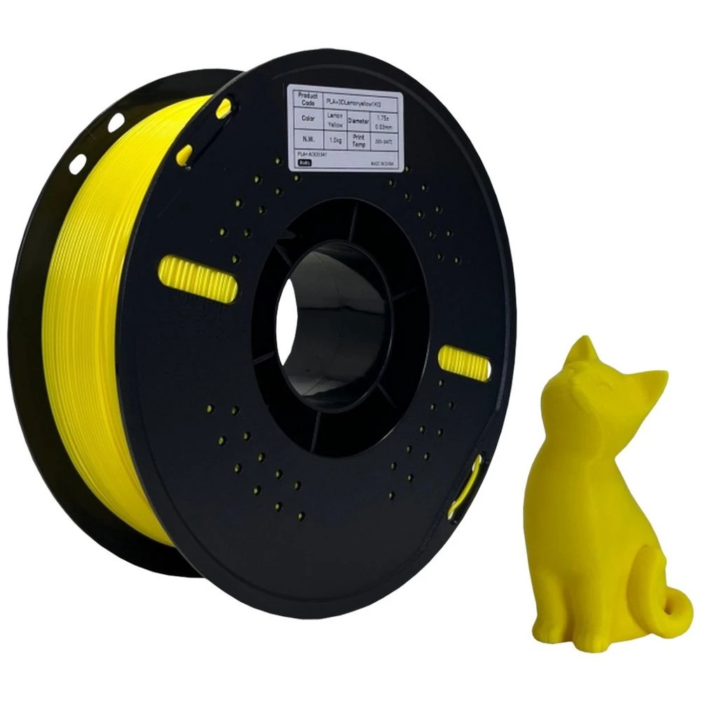 1 Keytek PLA+ 3D Filament Lemon Yellow, 1 of 2