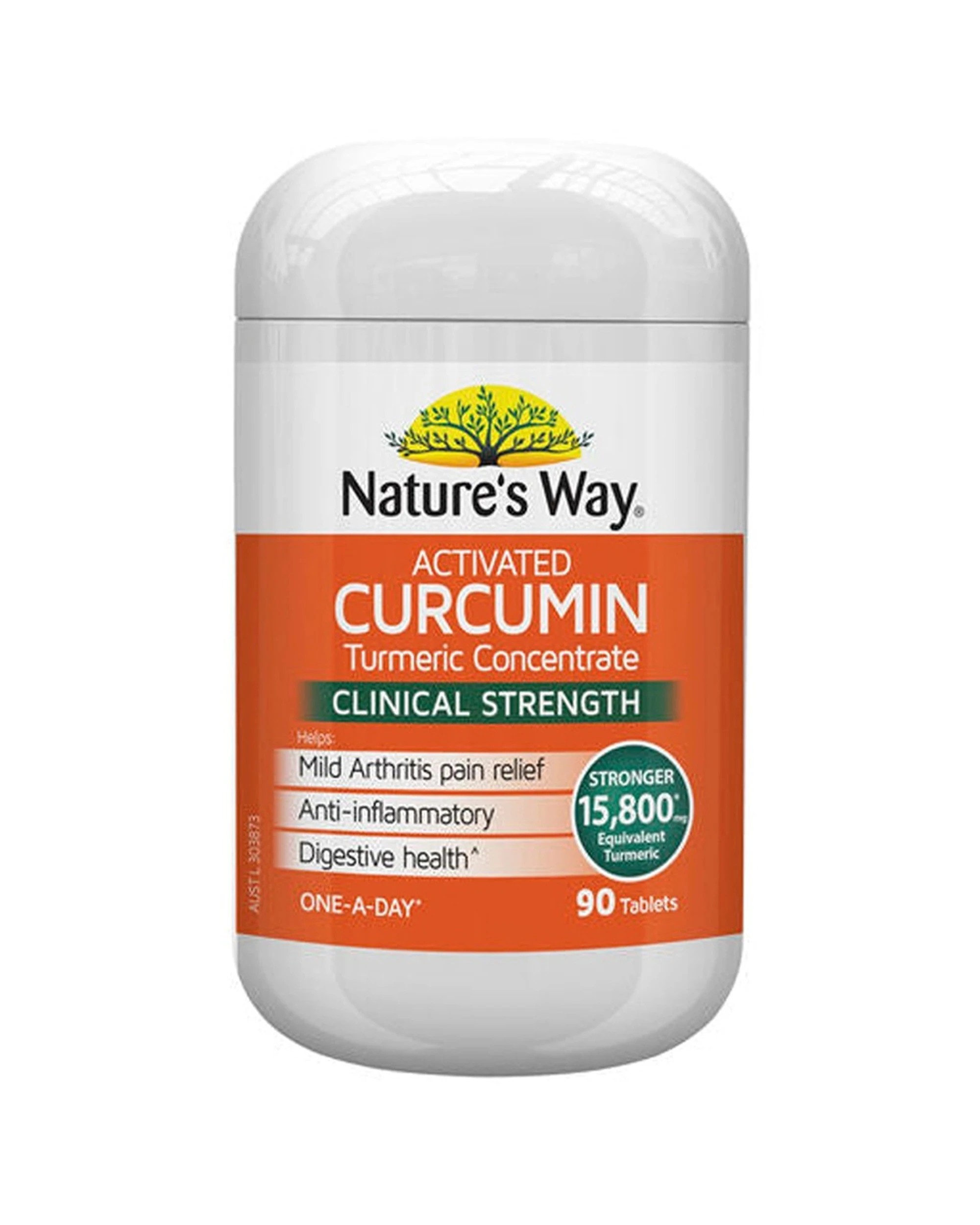 1 Nature's Way 90pc Activated Curcumin Turmeric Concentrate Supplement For Joint Pain Relief, 1 of 1