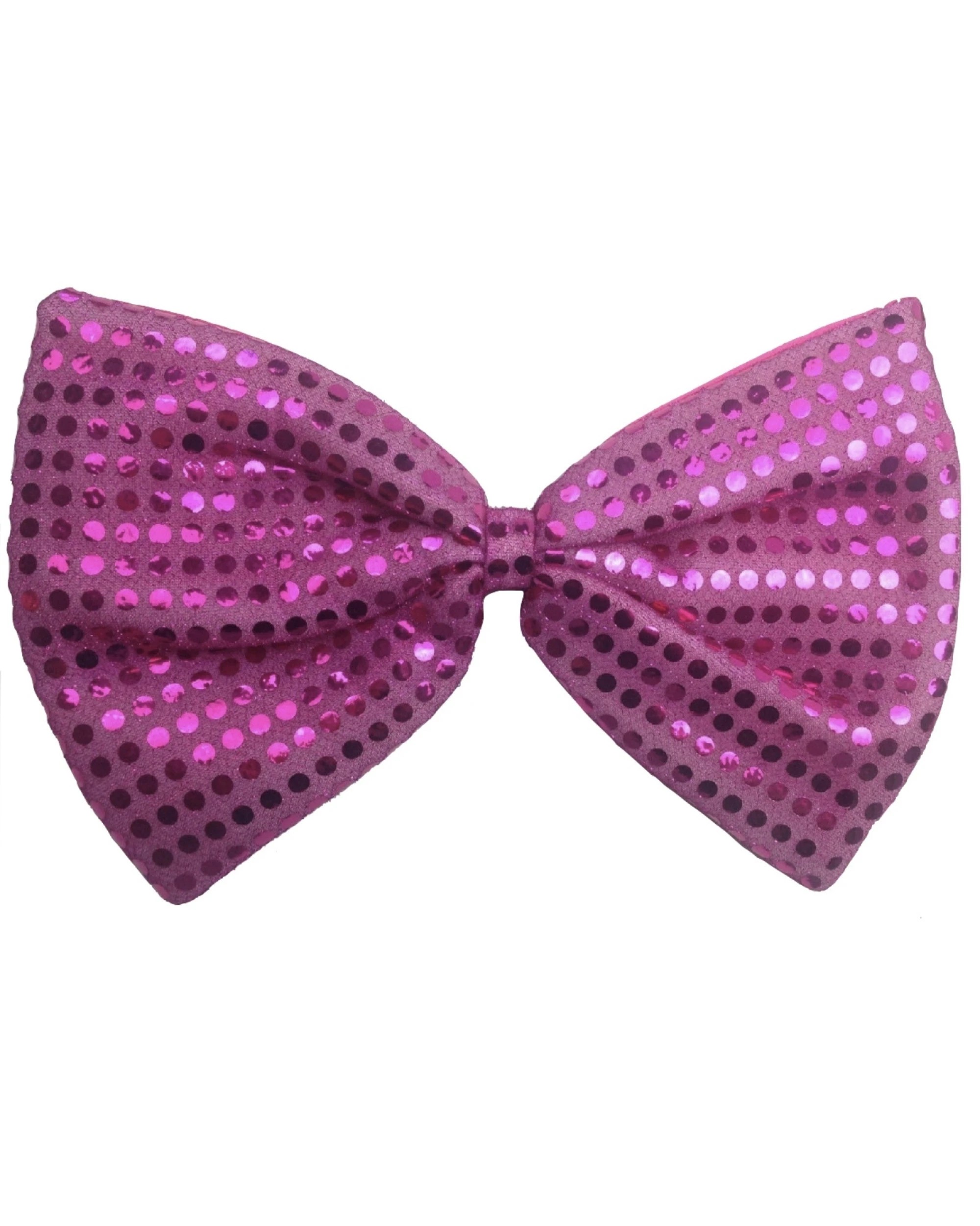 1 BR Costumes LARGE BOW TIE Sequin Polka Dots Bowtie Big King Size Party Unisex Costume Hot - One Size - Pink, 1 of 1