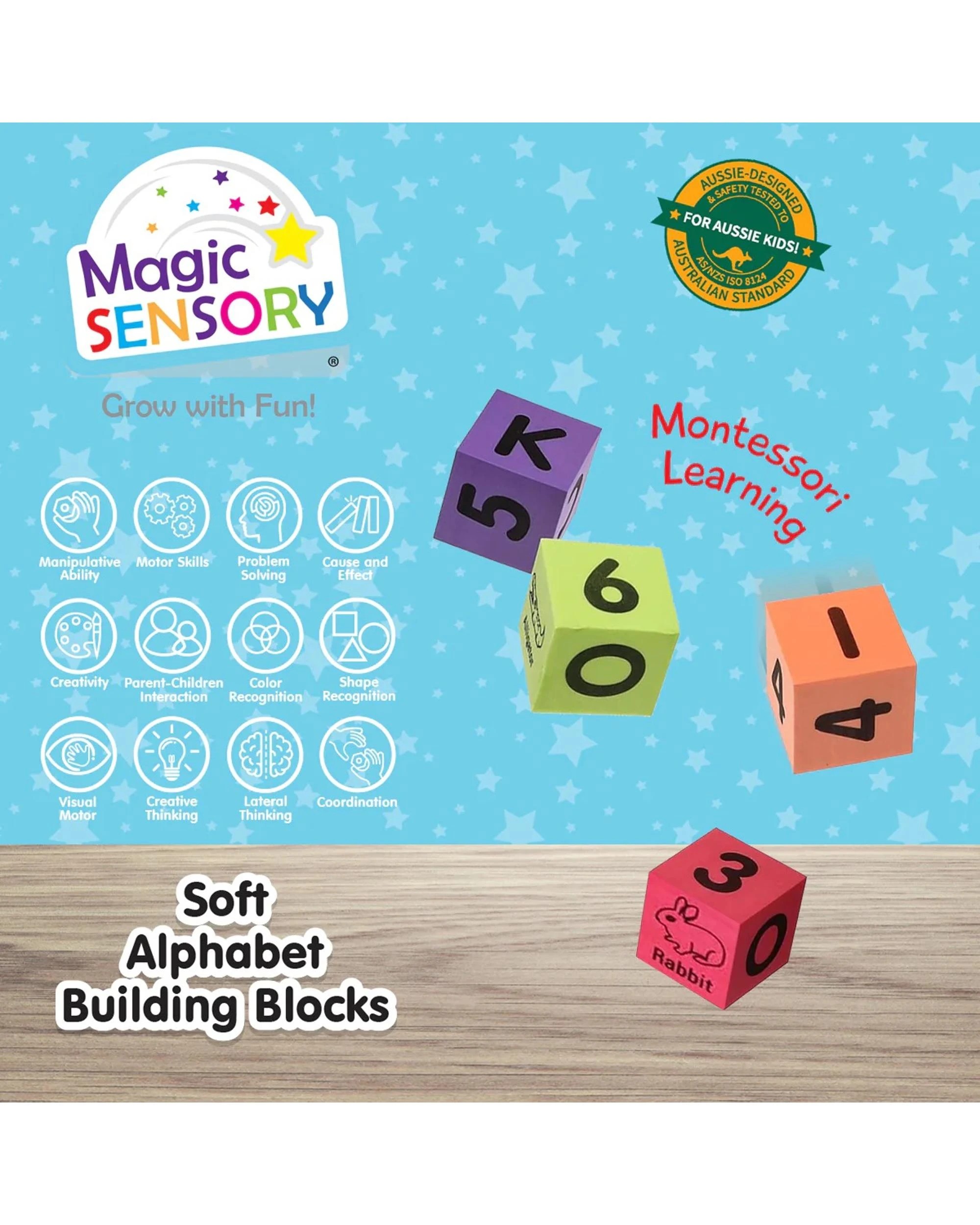5 Magic Sensory Soft Alphabet and Numbers Foam Blocks 30 Piece Set, 5 of 5