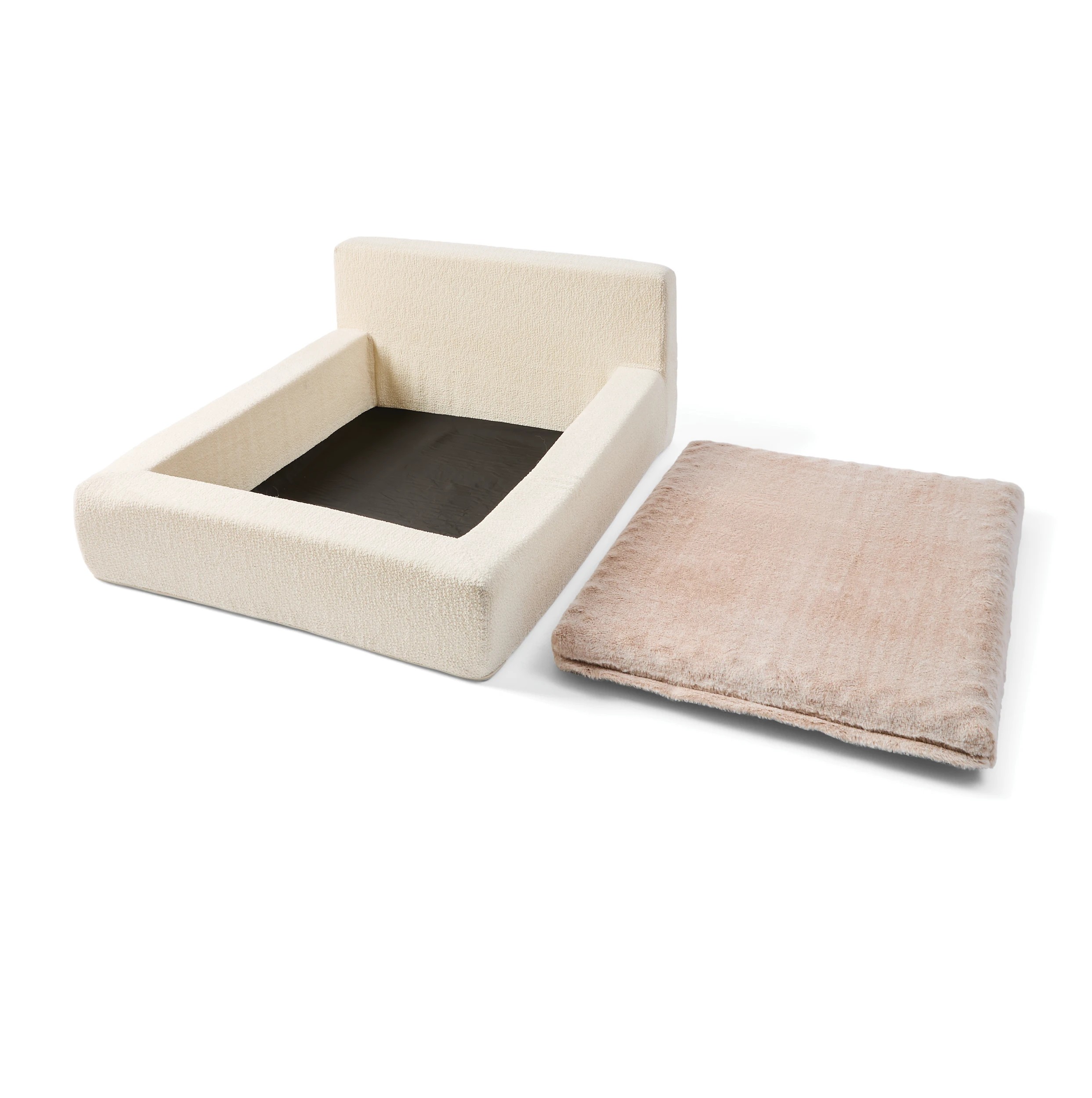 7 Large High Back Bed - Beige, 7 of 9