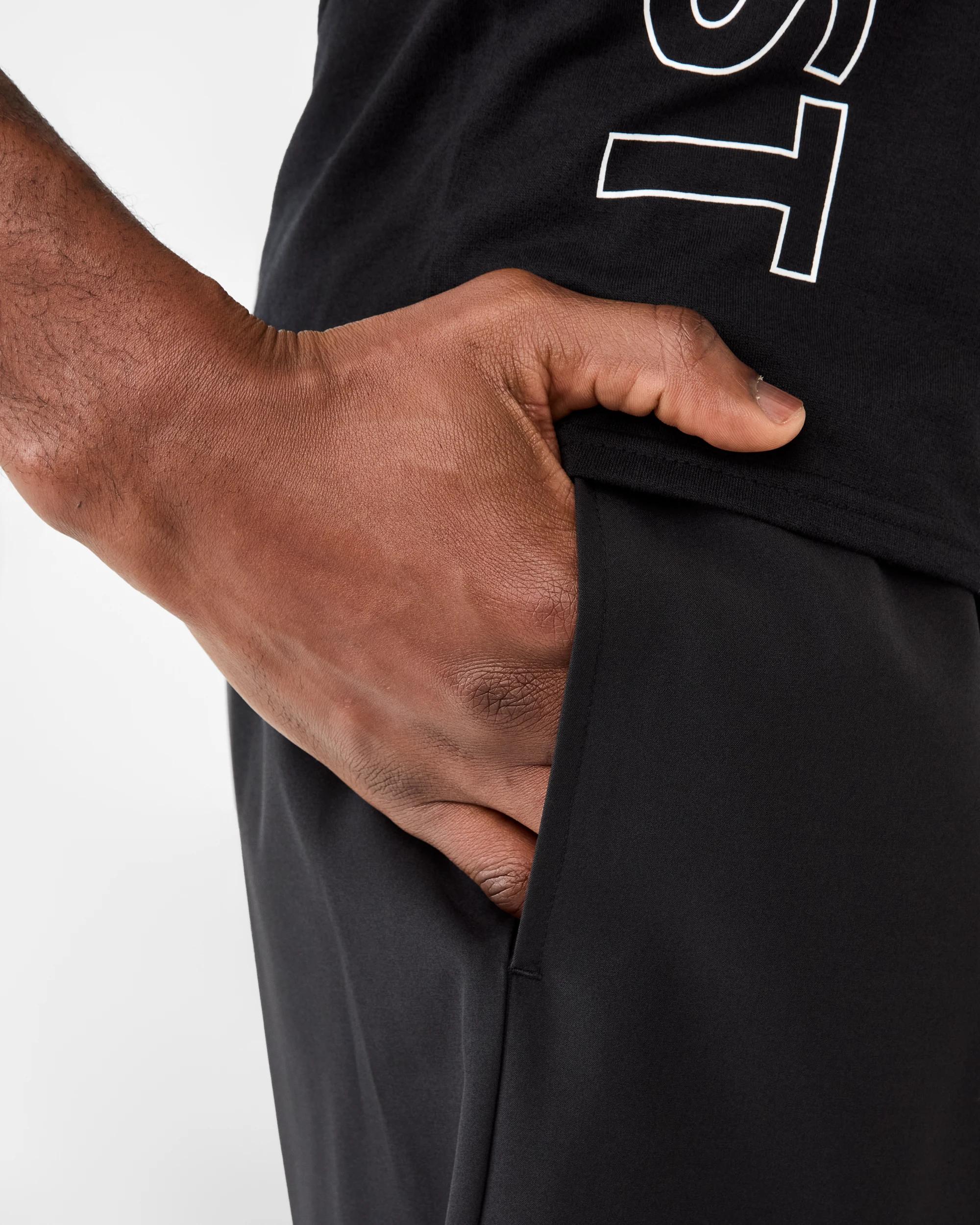 6 Everlast Mens Stretch Woven Shorts Black, 6 of 9