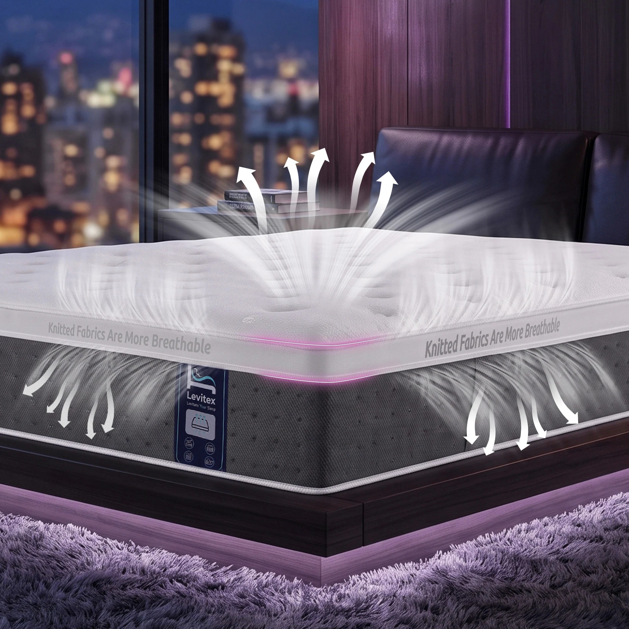 8 Levitex Mattress Individual Pocket Spring 5-Zone for Lumbar Support 30CM - Single Bed - Multi, 8 of 10