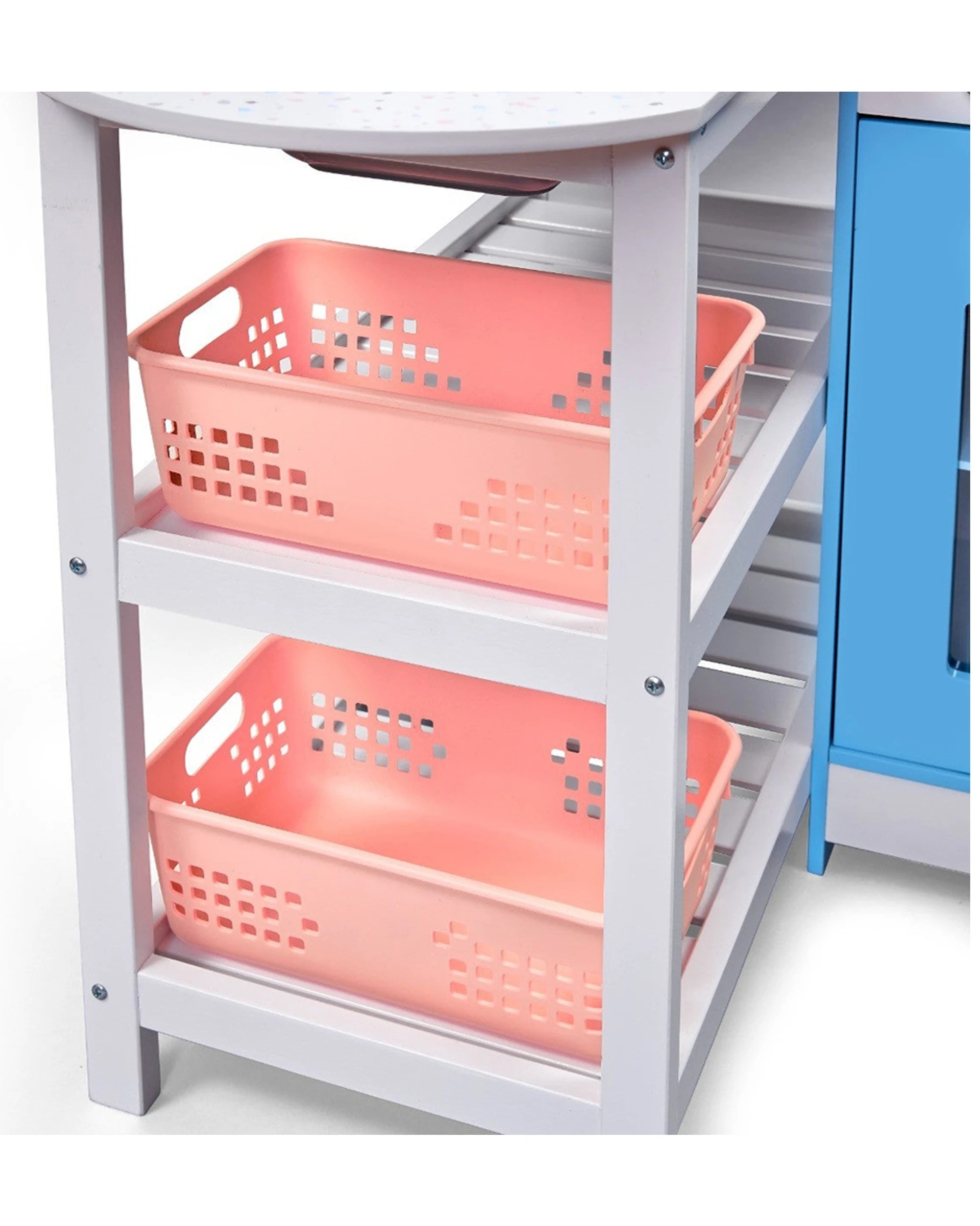 7 Plum Play Au Penne Pantry Wooden Corner Kitchen With Fridge And Accessories, 7 of 9