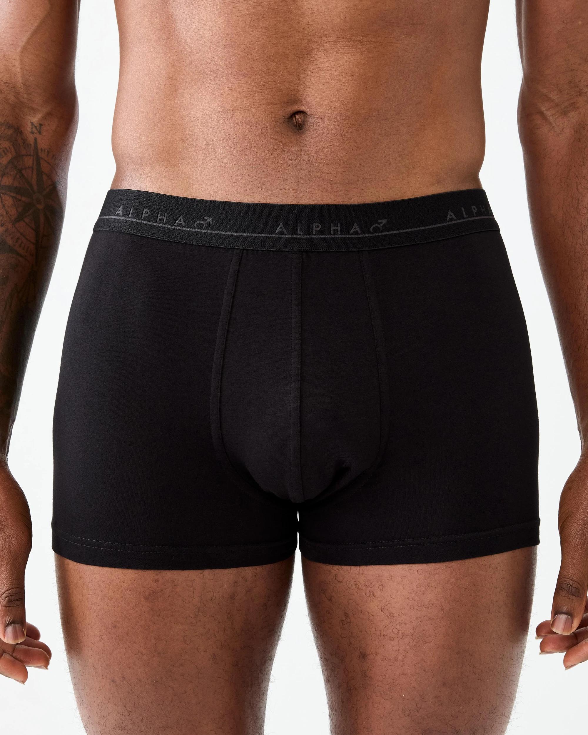 2 5 Pack Plain Trunks Black, 2 of 10