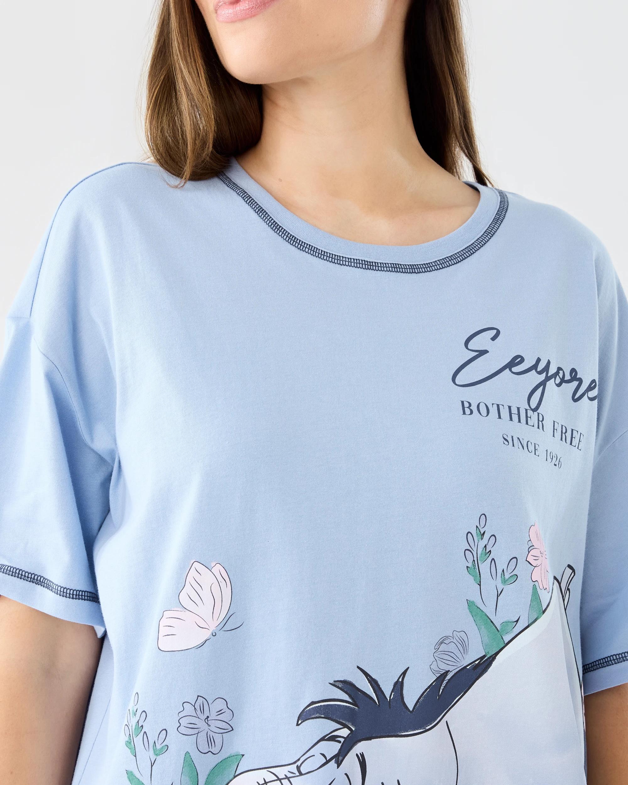 5 Eeyore License Knit T-shirt and Rib Pants Pyjama Set Eeyore Stp, 5 of 7