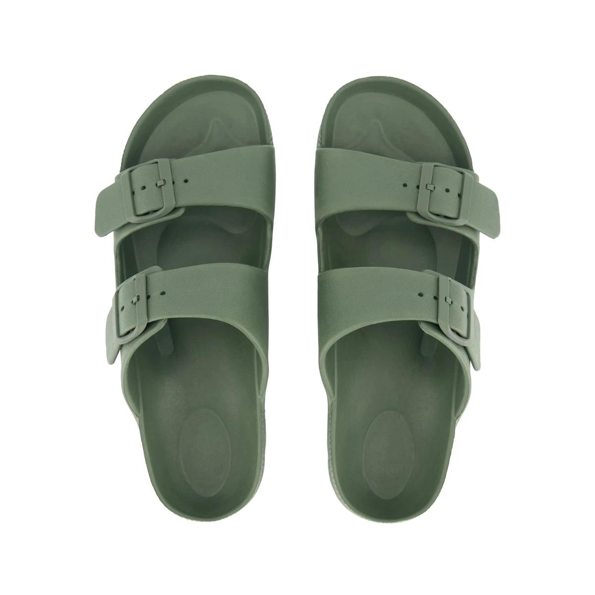 3 Double Buckle Slides Grn Khaki, 3 of 4