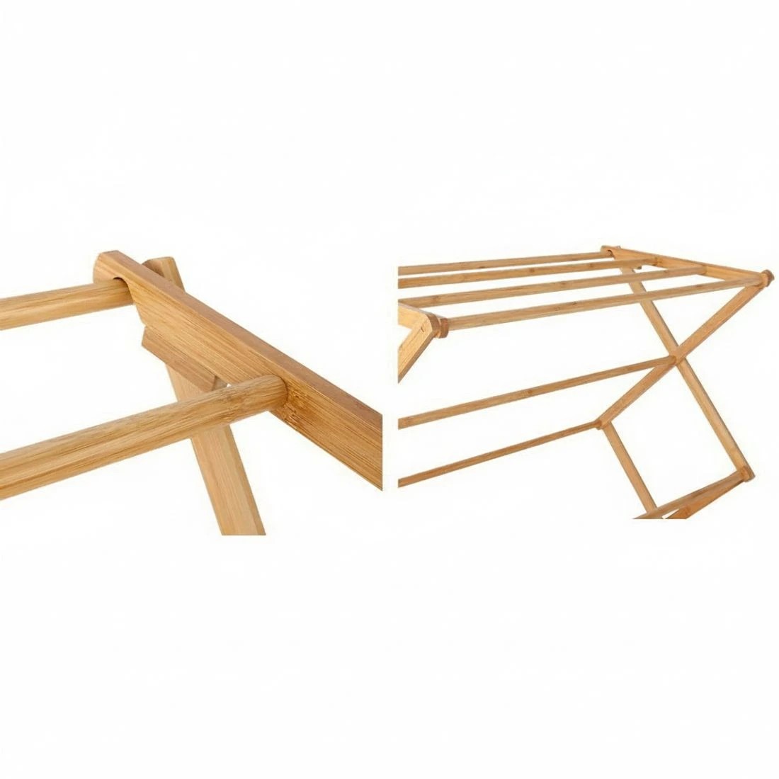 5 Artiss Clothes Airer Coat Rack Foldable Hanger Dryer - Natural, 5 of 6