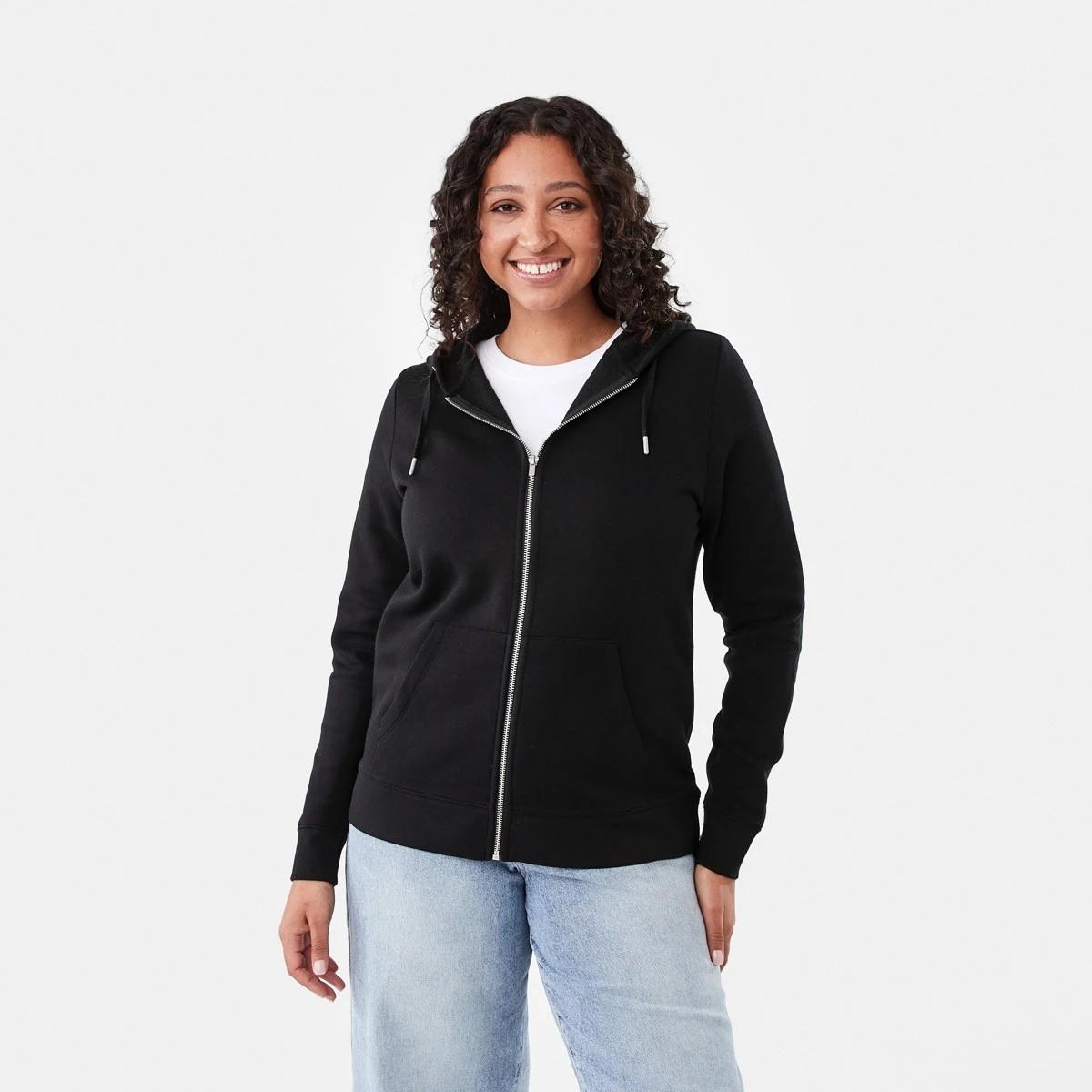 2 Long Sleeve Zip Through Hoodie Black, 2 of 7