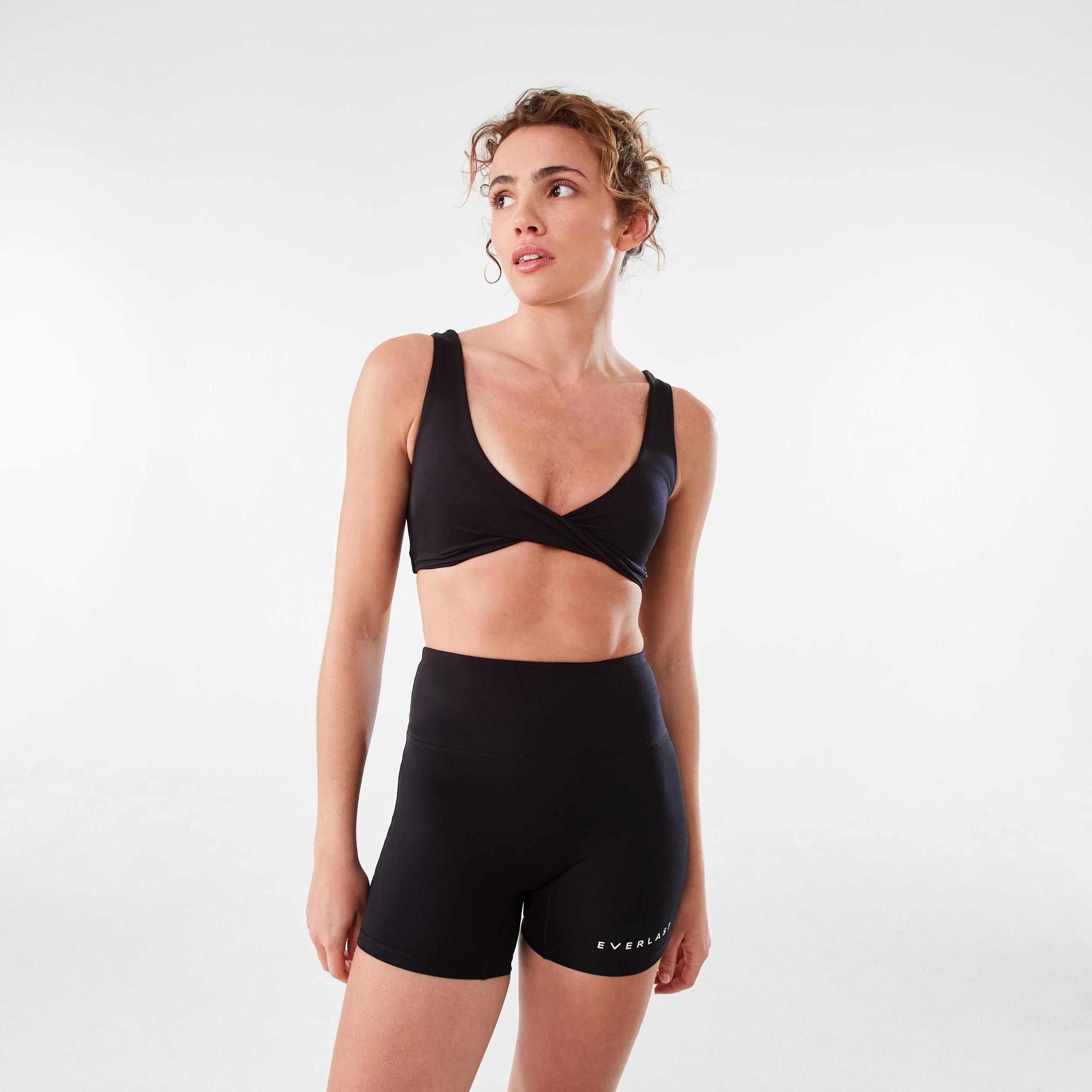 9 Everlast Womens Twist Front Crop Top BLACK, 9 of 9