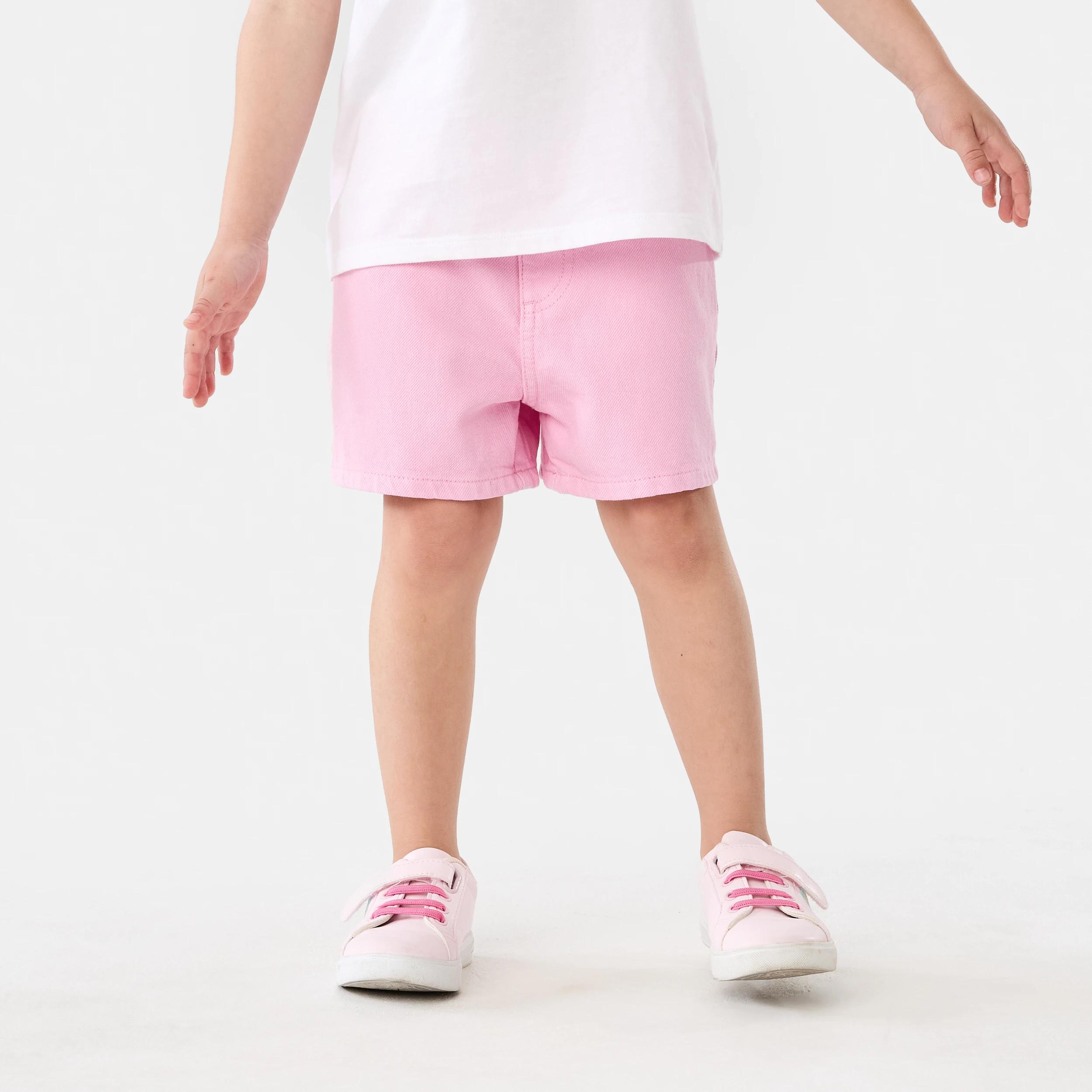 1 Denim Acid Wash Shorts BUBBLEGUM PINK, 1 of 6