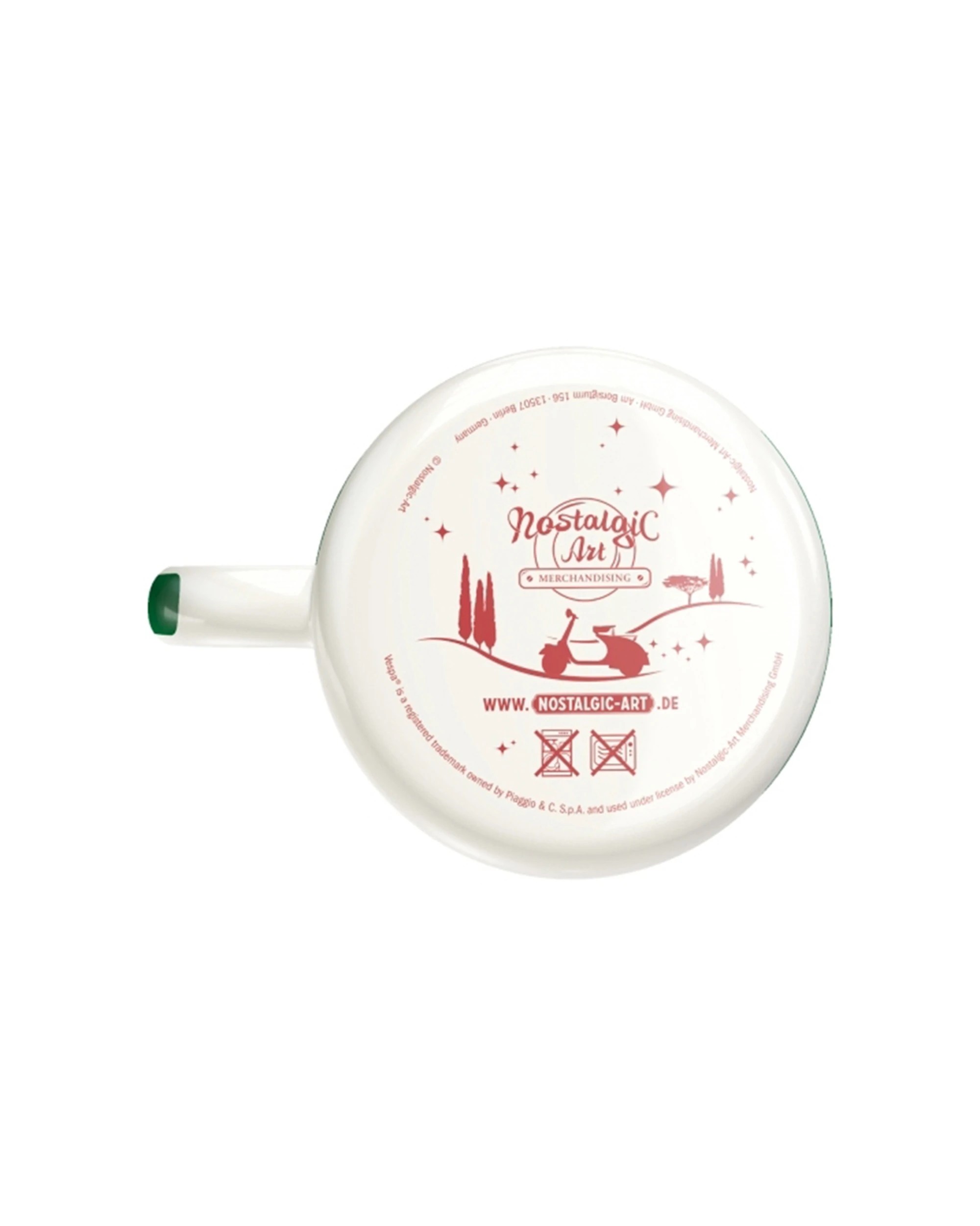 4 Nostalgic-Art Enamel Mug 360ml Mug - Vespa Italian Legend - Green, 4 of 4