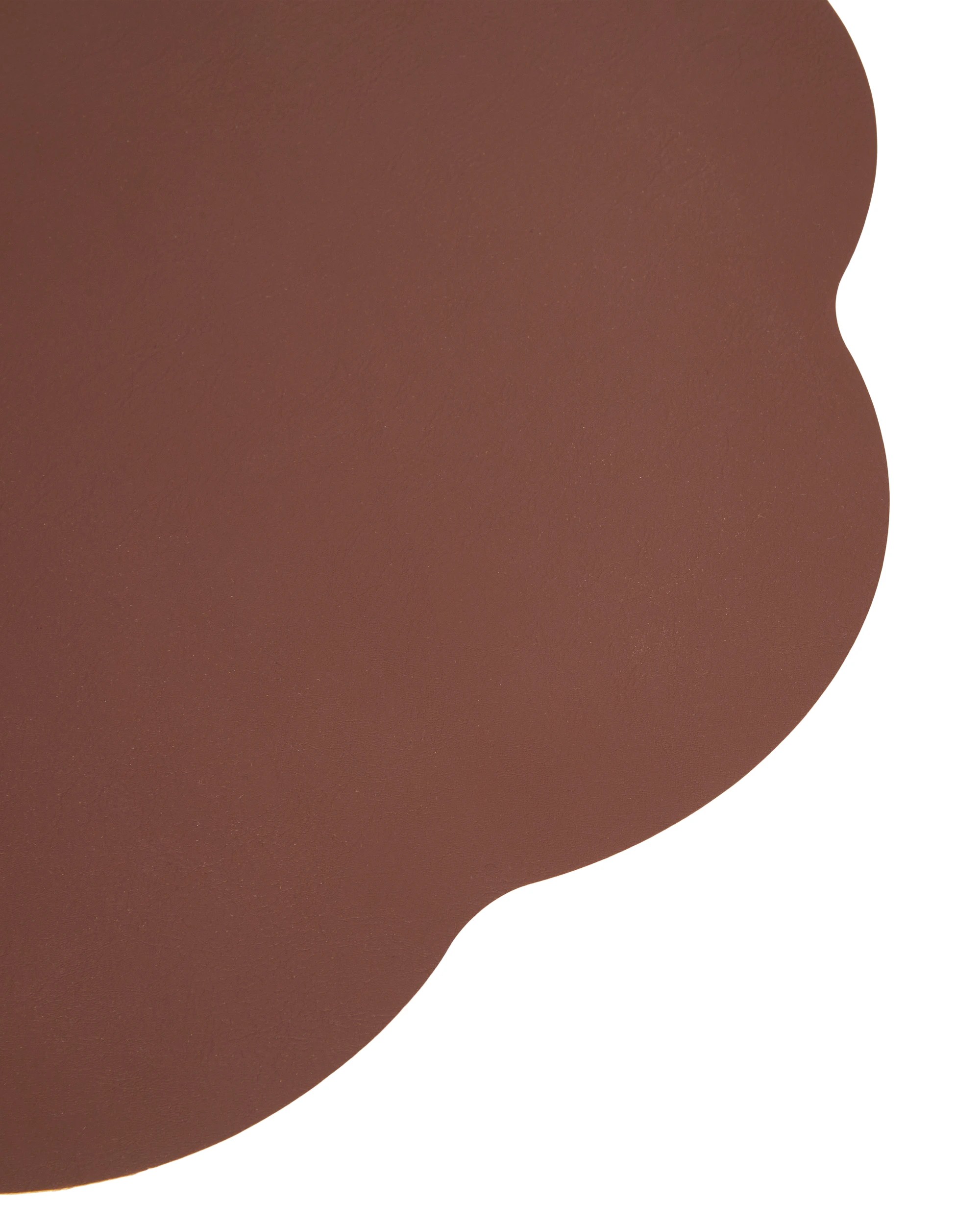 3 Leather Look Wave Reversible Placemat - Chocolate and Pink, 3 of 5