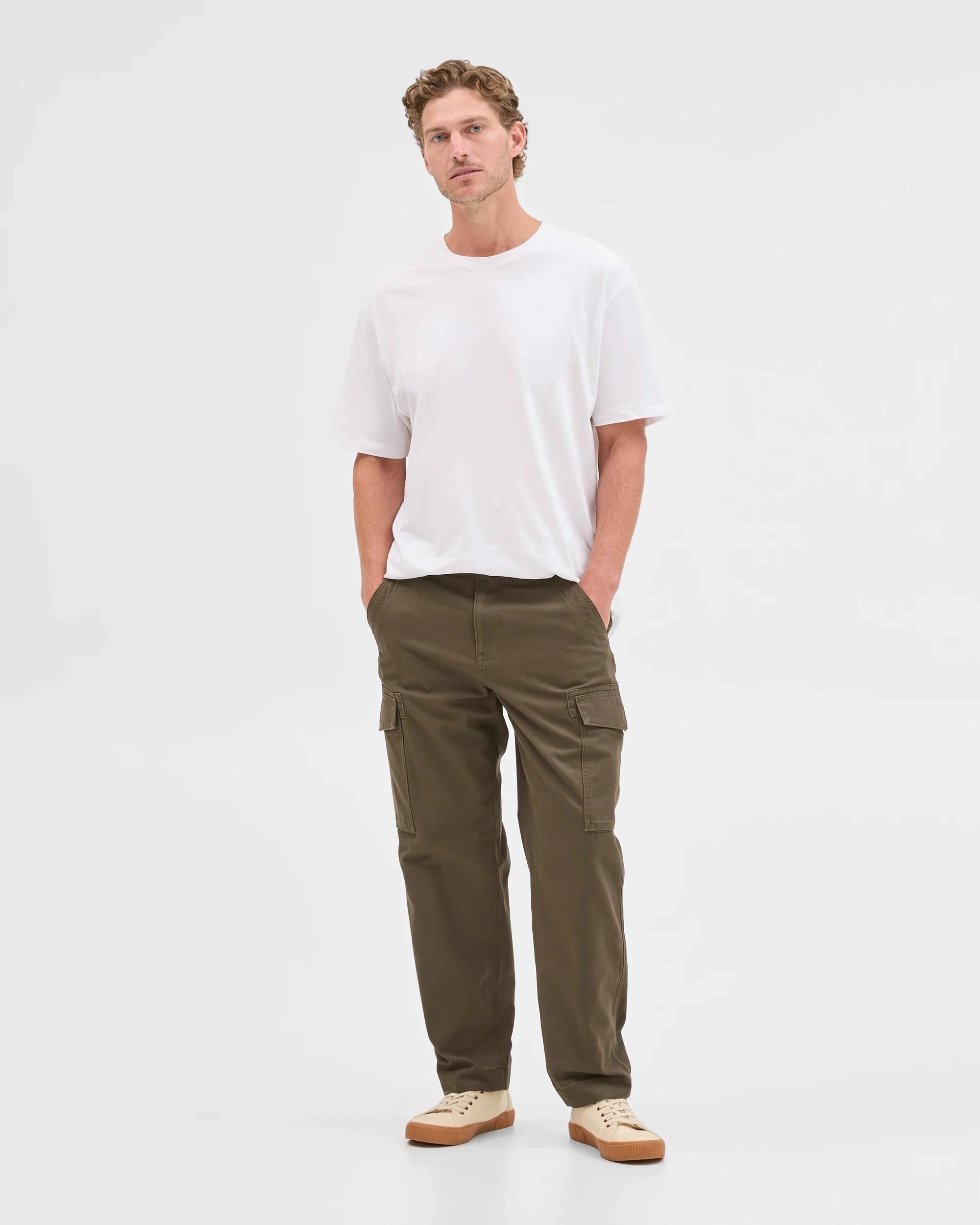 2 Target Man Australian Cotton Regular Fit Cargo Pants DARK OLIVE, 2 of 7