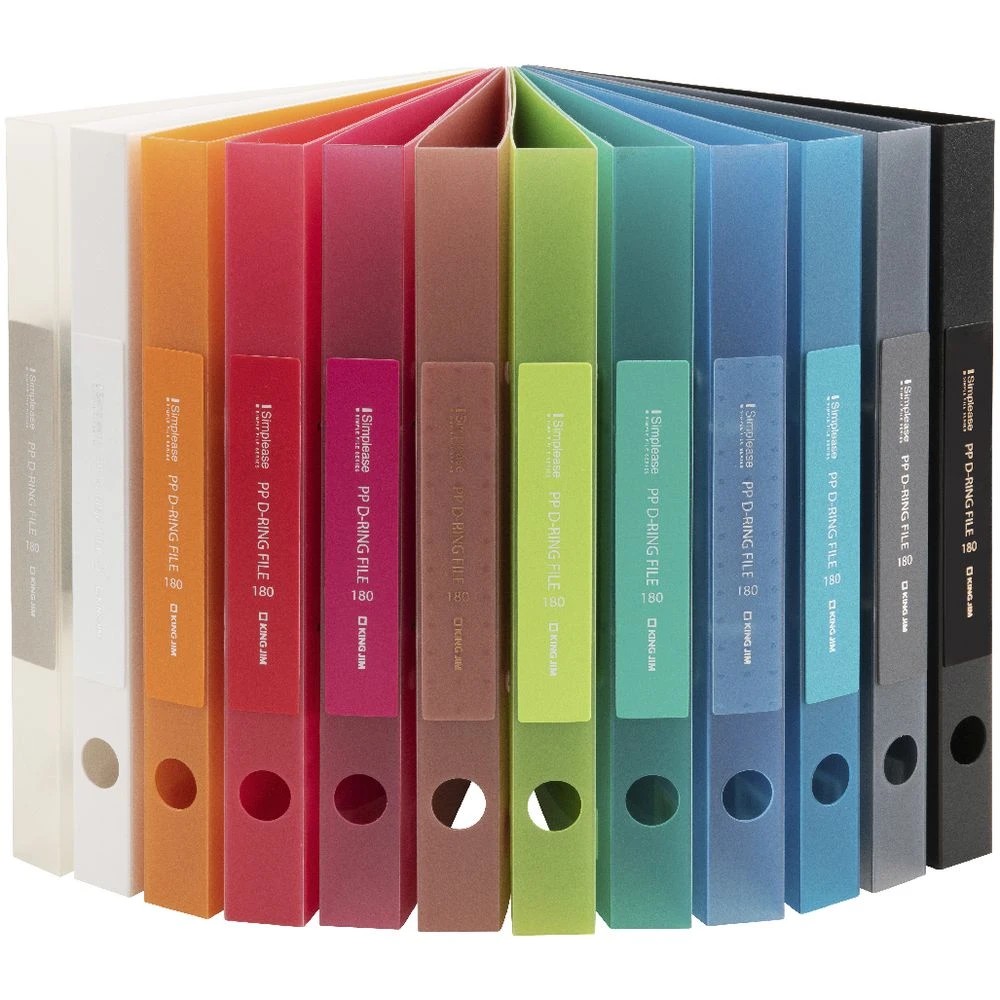 4 King Jim A4 2 D-Ring Simplease Binder 20mm Clear, 4 of 4