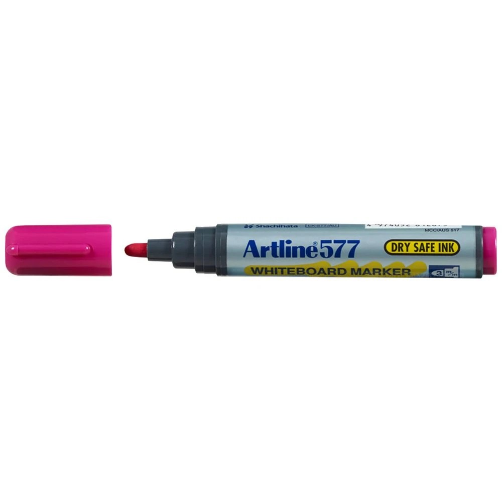 1 Artline 577 Whiteboard Marker Bullet Pink, 1 of 3