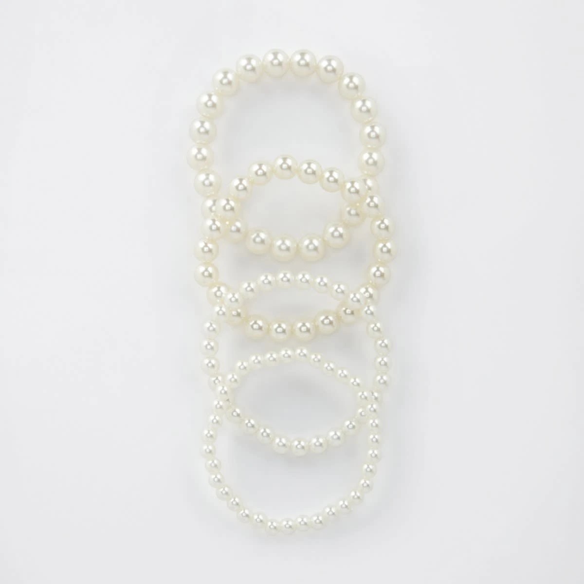 2 4 Pack Stretch Faux Pearl Bracelets, 2 of 3