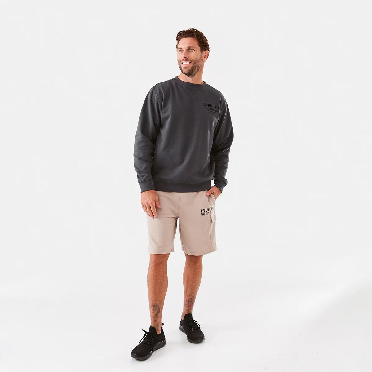 8 Everlast Mens Crew Neck Sweatshirt Charcoal, 8 of 8