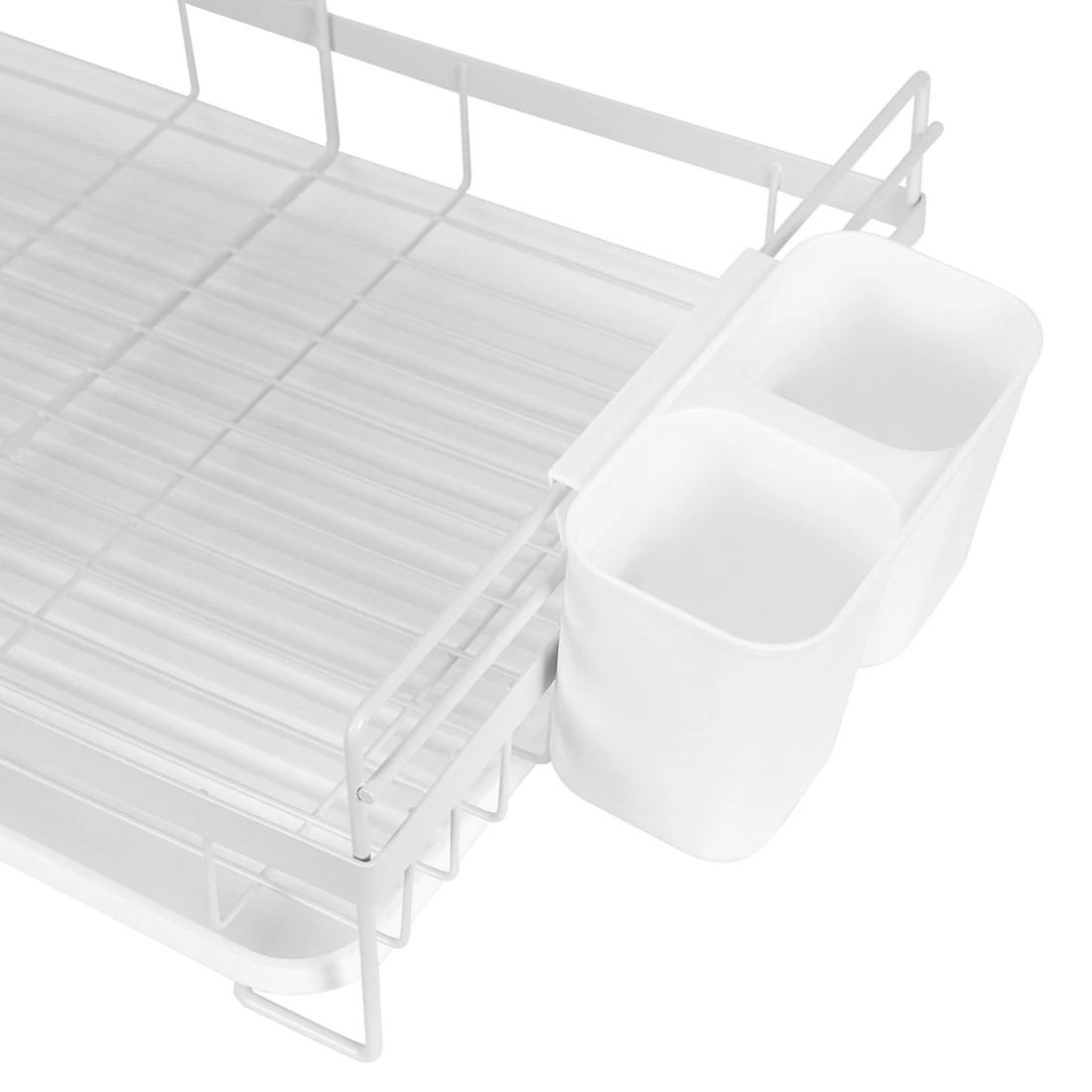 4 2 Tier Dish Rack - White, 4 of 5