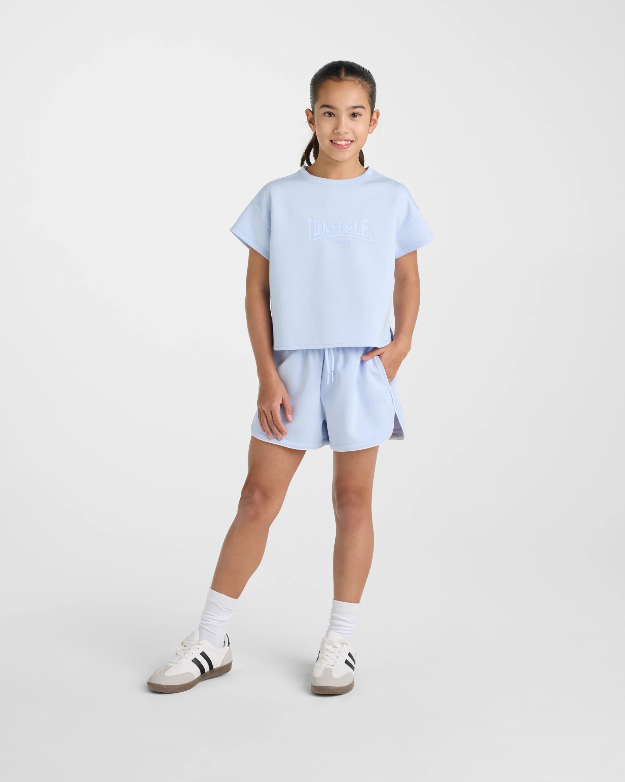 5 Lonsdale London Kids Piped T-Shirt BLUE, 5 of 5