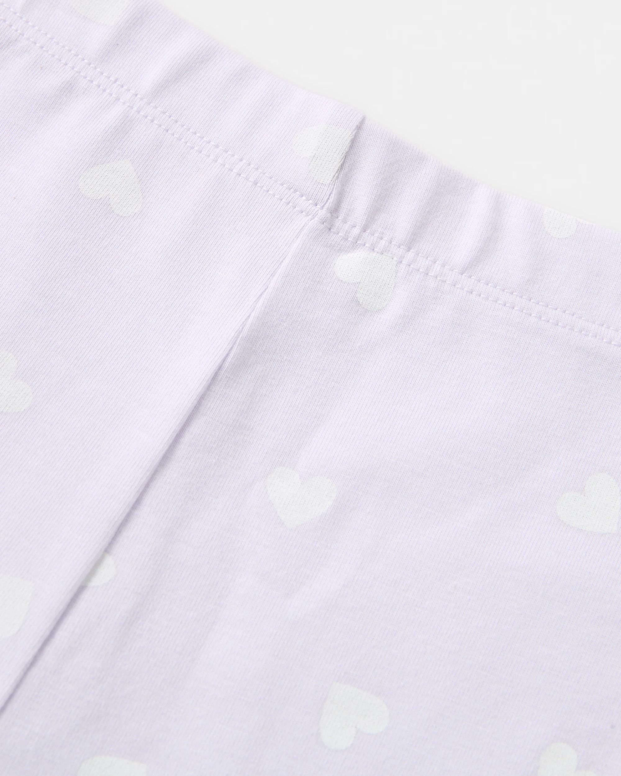 6 3 Pack Cotton Leggings Purp Heart, 6 of 8