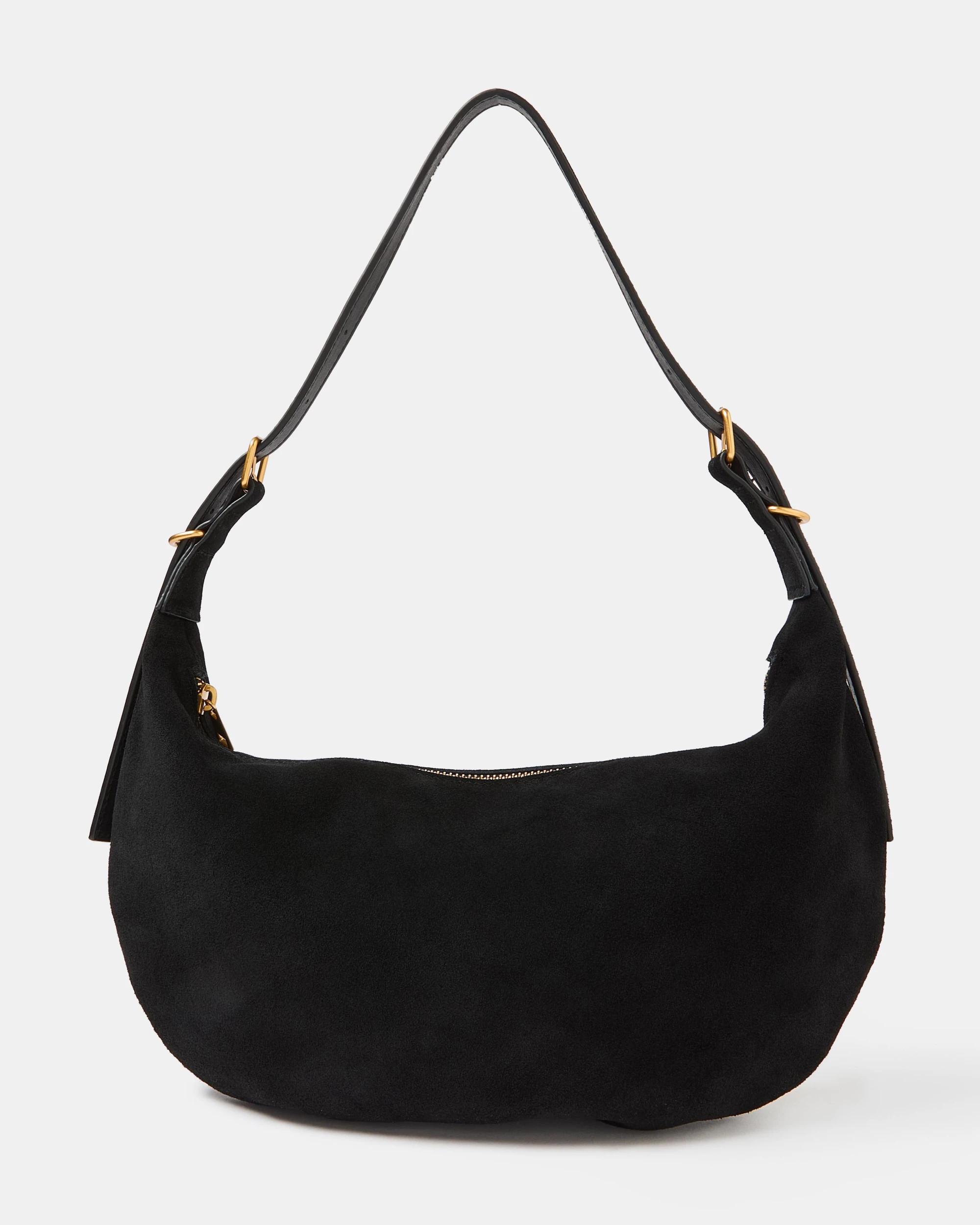 1 Leather Shoulder Bag Black, 1 of 5