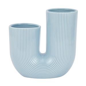U Shape Blue Vase